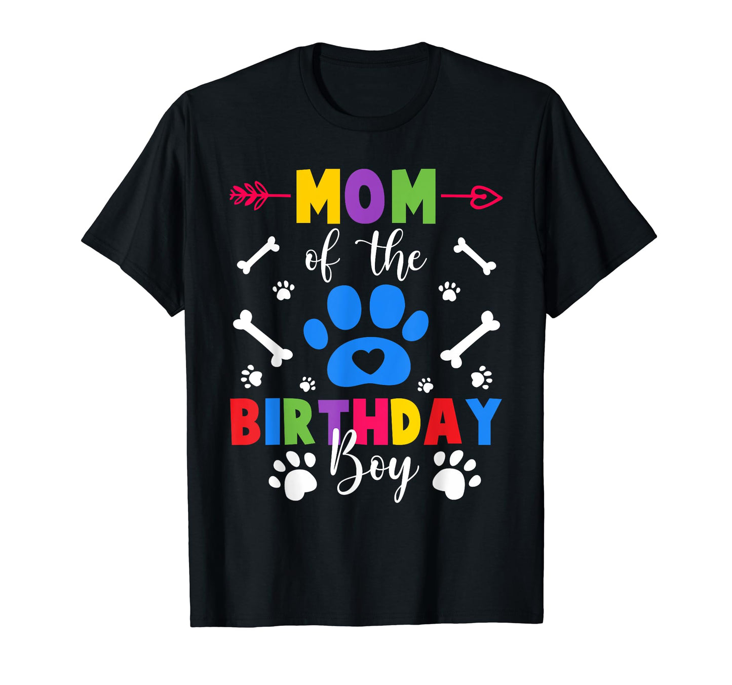 Mom And Dad Mom Birthday Dog Paw T-Shirt - Unique Graphic for Adults - T-Shirt, Sweatshirt, Hoodie