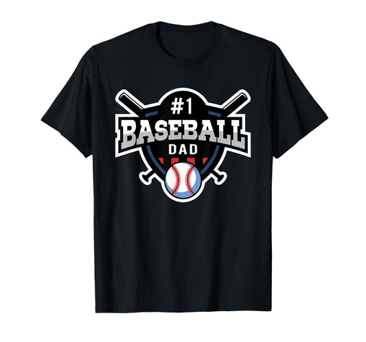 Best Baseball Dad Number 1 Baseball Dad T-Shirt - Trendy Graphic Men Women - T-Shirt, Sweatshirt, Hoodie