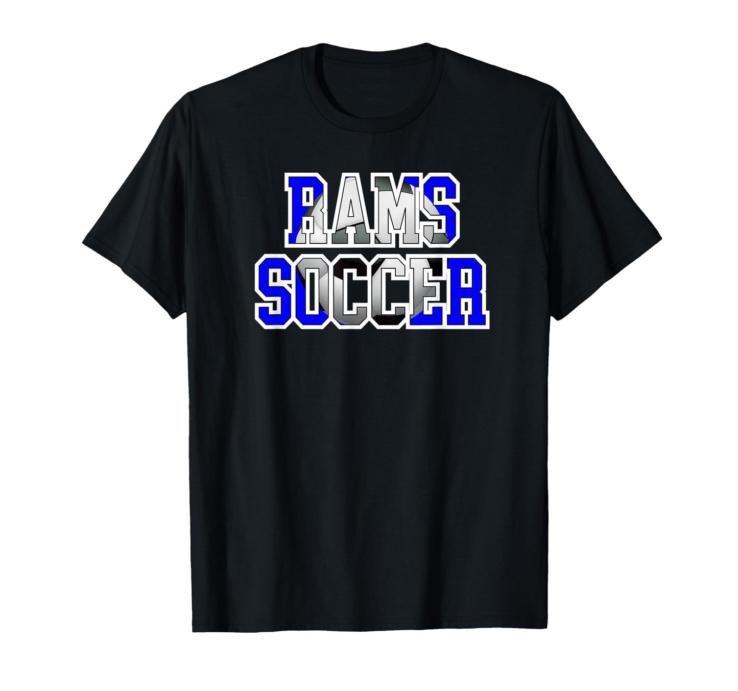 Rams Soccer Mom Game Day Mascot Blue T-Shirt - Unique Graphic Men Women - T-Shirt, Sweatshirt, Hoodie