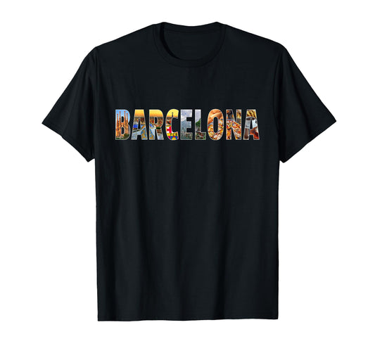 Barcelona Souvenir Spanish Vacation Gift T-Shirt - Custom Art Print Unisex - T-Shirt, Sweatshirt, Hoodie