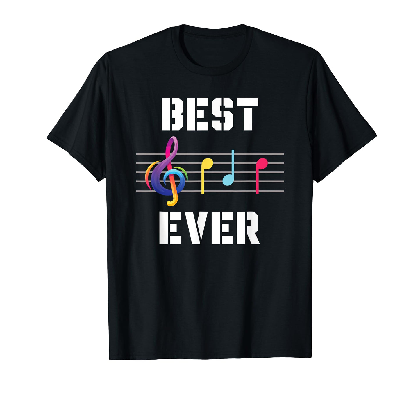 Funny Music Notes Fathers Day Musician T-Shirt - Minimalist Print Unisex - T-Shirt, Sweatshirt, Hoodie