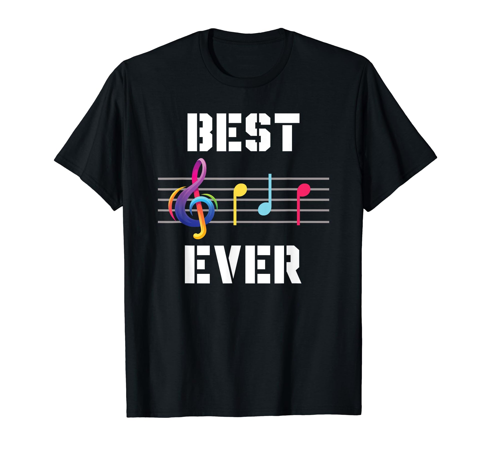 Funny Music Notes Fathers Day Musician T-Shirt - Minimalist Print Unisex - T-Shirt, Sweatshirt, Hoodie