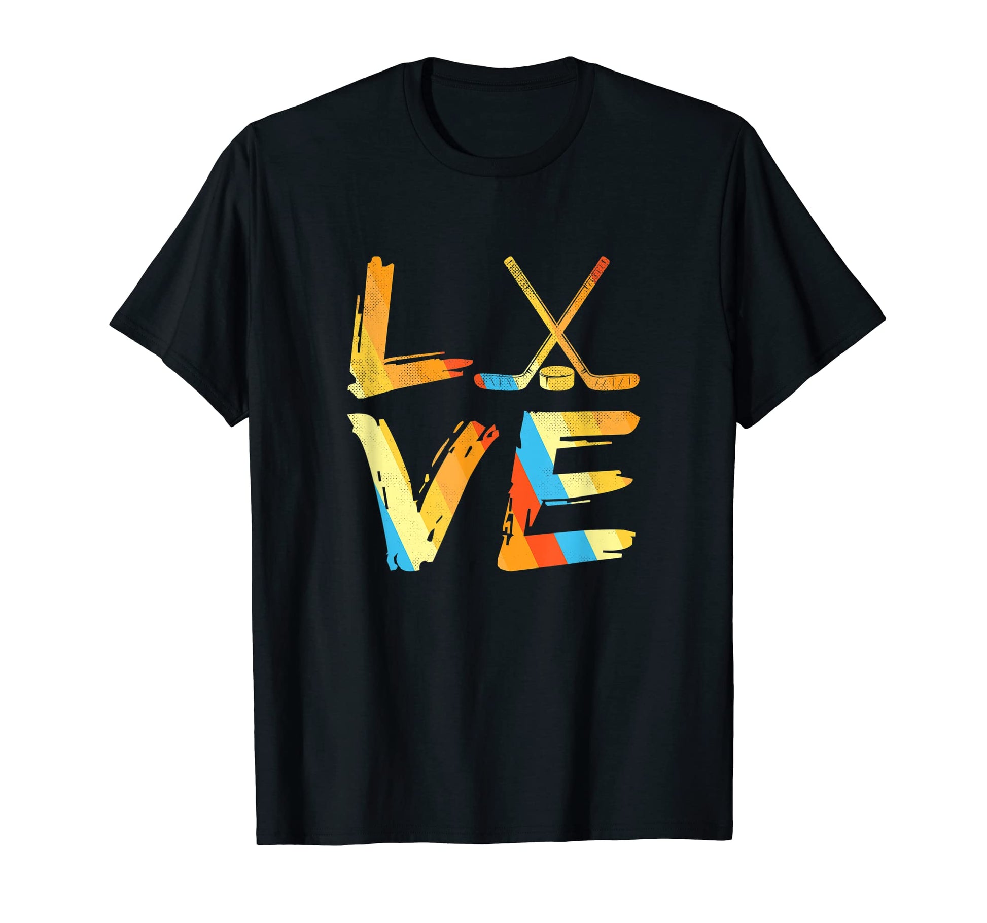 Love Ice Hockey Player Sports Game T-Shirt - Casual Everyday Wear Unisex - T-Shirt, Sweatshirt, Hoodie