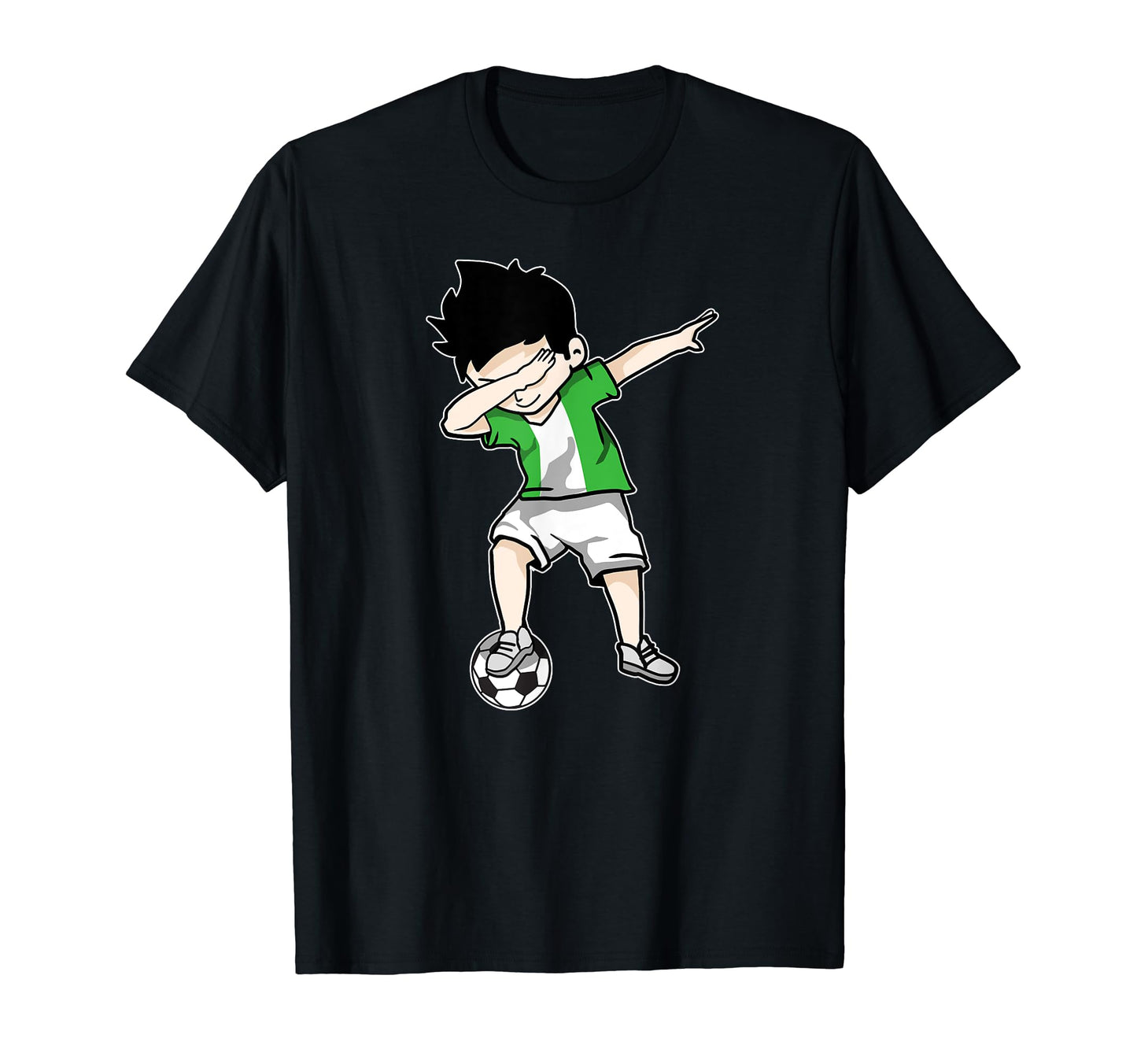 Dabbing Soccer Nigeria Football T-Shirt - Casual Everyday Wear Men Women - T-Shirt, Sweatshirt, Hoodie