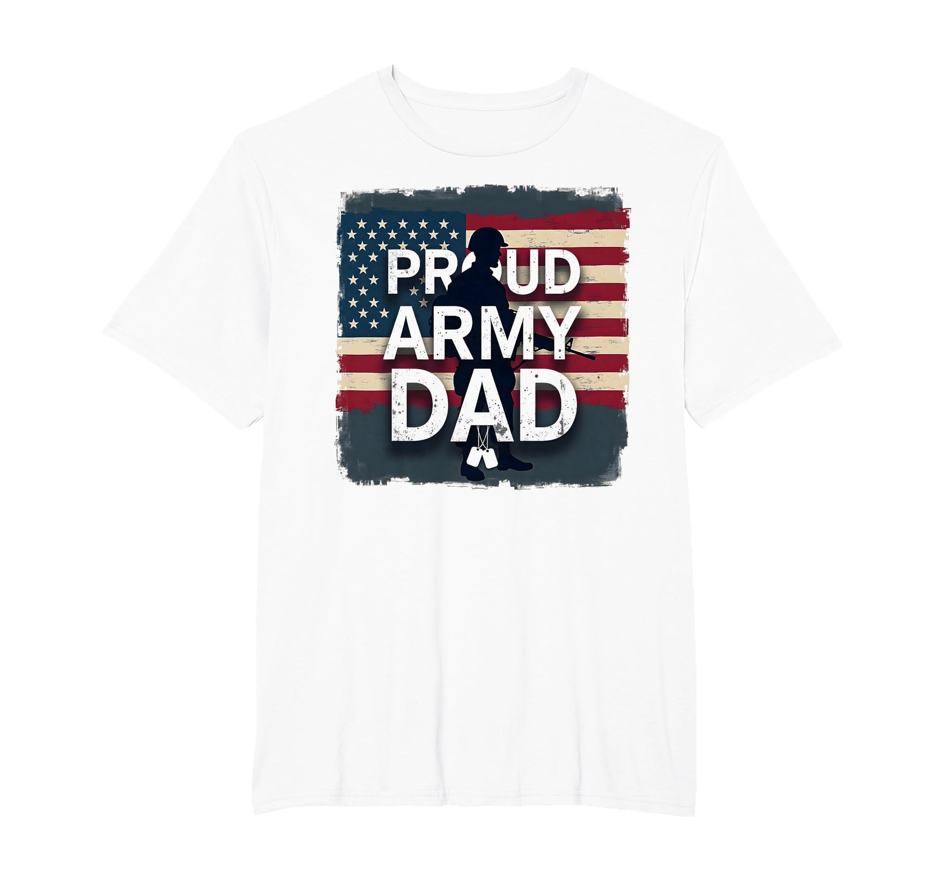 Proud Army Dad Patriotic Military T-Shirt - Minimalist Print Men Women - T-Shirt, Sweatshirt, Hoodie