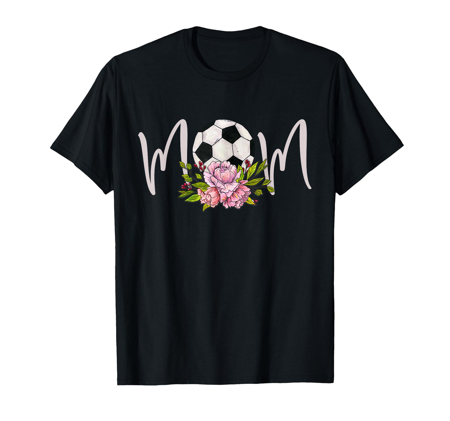 Soccer Mom Floral Funny Mommy T-Shirt - Minimalist Print for Adults - T-Shirt, Sweatshirt, Hoodie