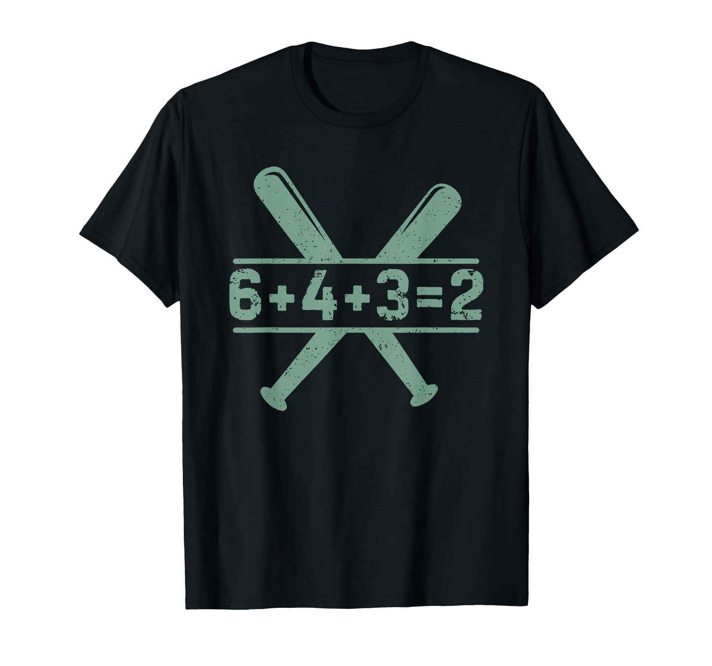 6 4 3 2 Double Play Baseball Player T-Shirt - Unique Graphic Men Women - T-Shirt, Sweatshirt, Hoodie