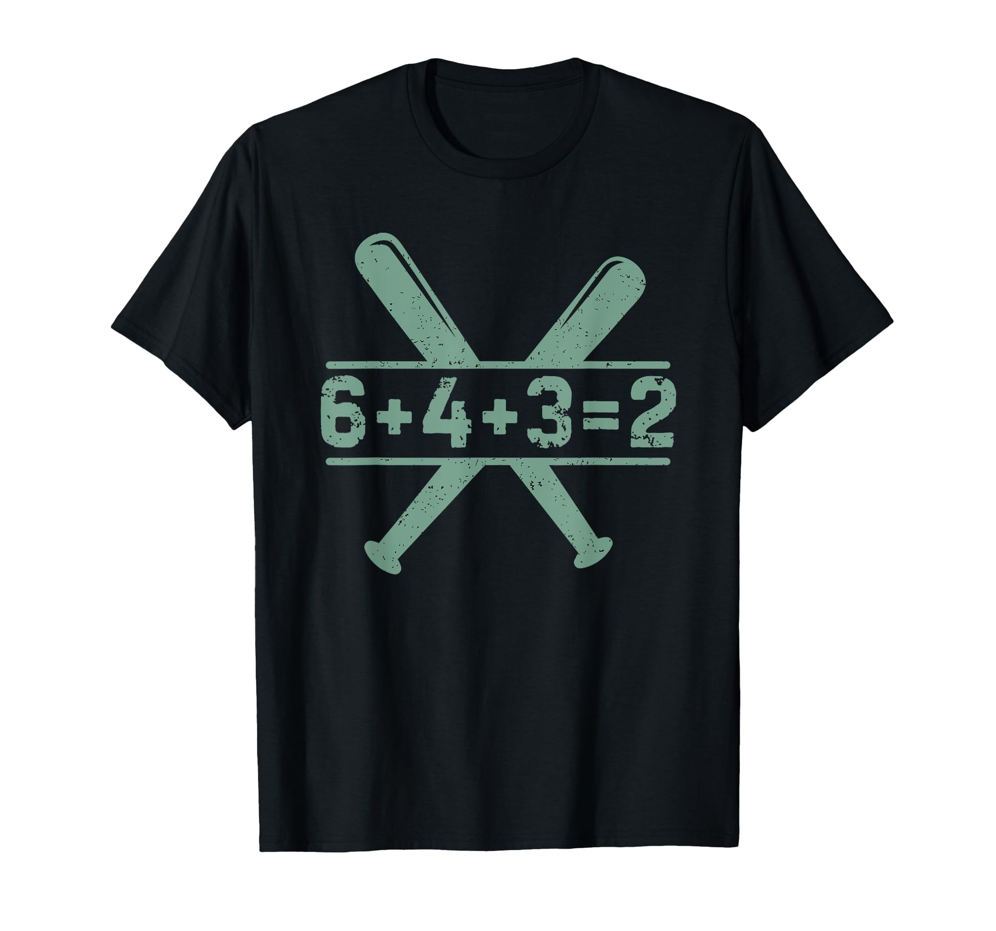 6 4 3 2 Double Play Baseball Player T-Shirt - Unique Graphic Men Women - T-Shirt, Sweatshirt, Hoodie