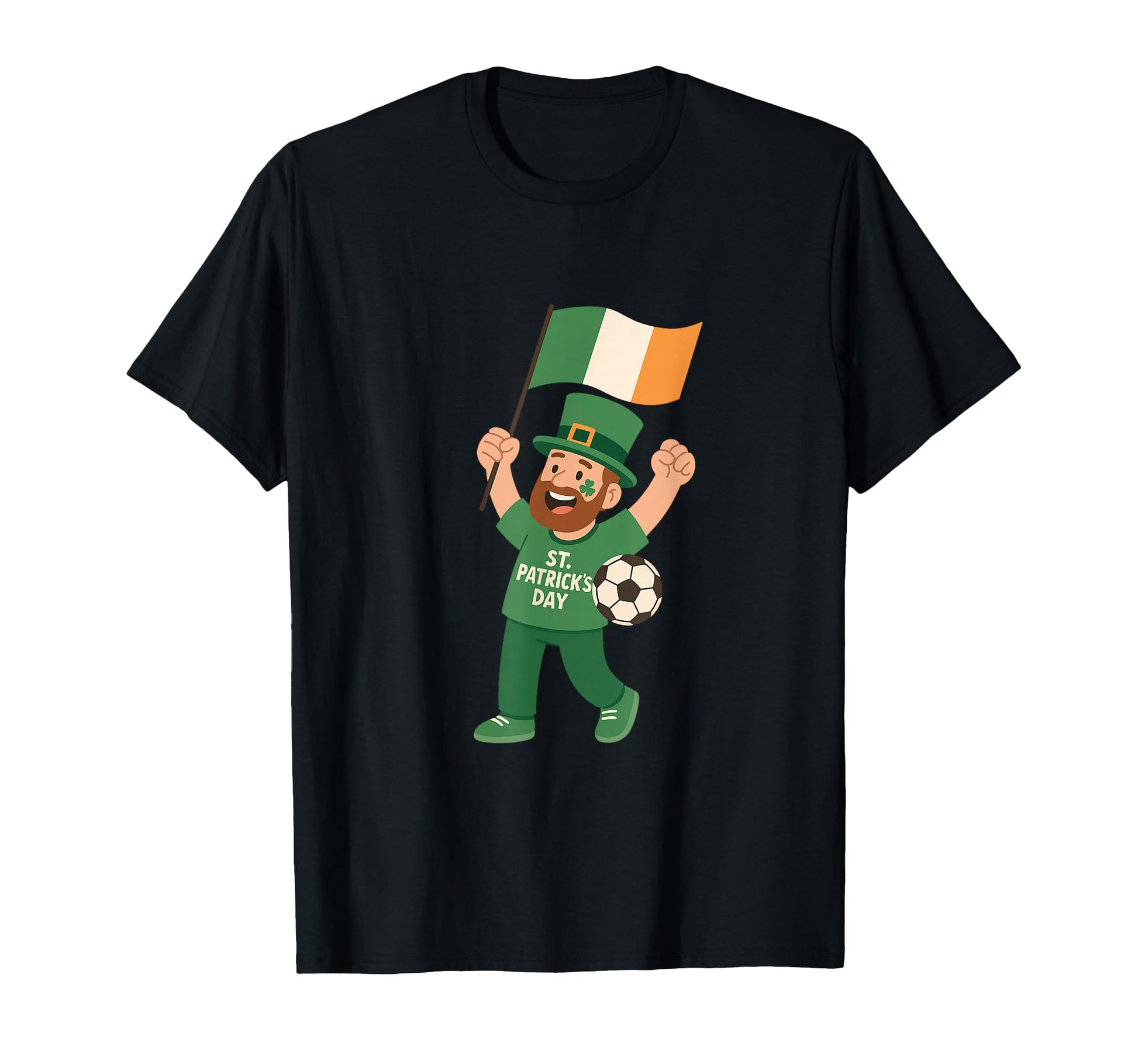 Joyful Irish Soccer Fan St Patricks Day T-Shirt - Trendy Graphic Men Women - T-Shirt, Sweatshirt, Hoodie