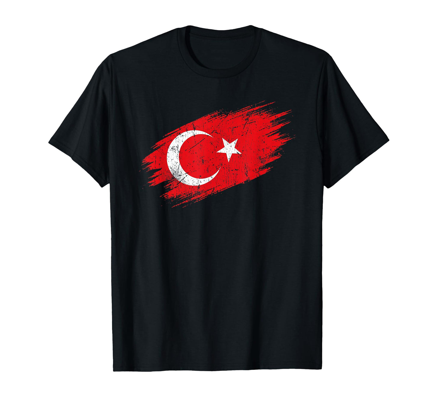 Turkey Soccer Fan Tattered Turkish Flag T-Shirt - Minimalist Print Unisex - T-Shirt, Sweatshirt, Hoodie