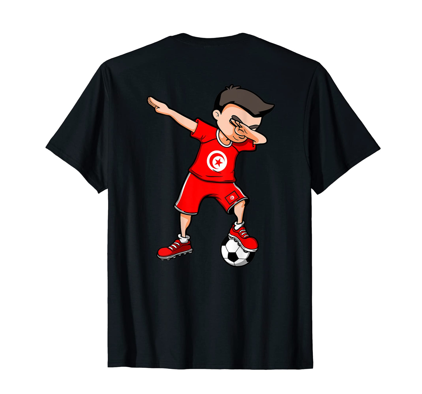 Dabbing Soccer Tunisia Jersey T-Shirt - Aesthetic Graphic Men Women - T-Shirt, Sweatshirt, Hoodie
