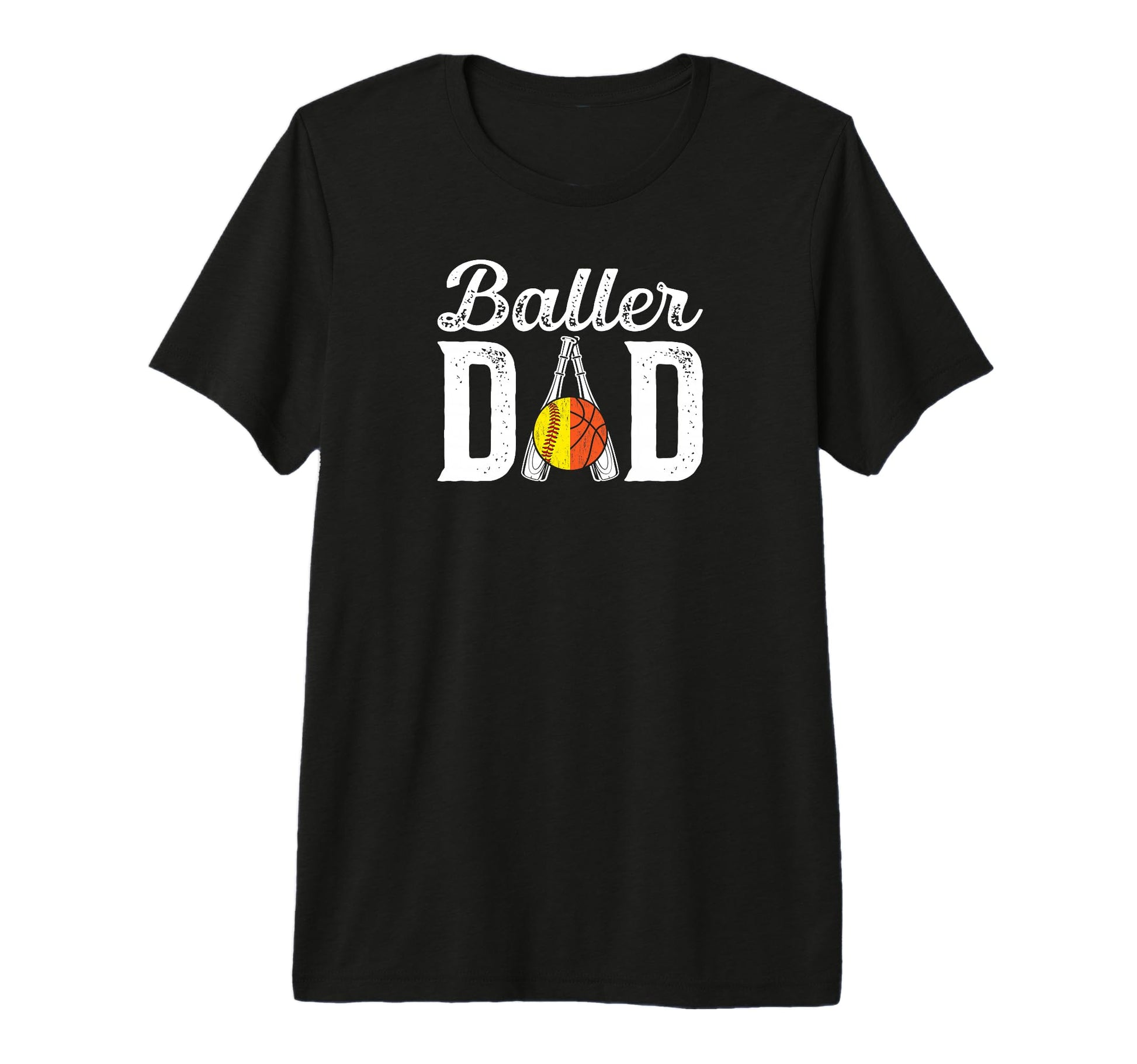 Mens Baller Dad Proud Softball T-Shirt - Custom Art Print for Adults - T-Shirt, Sweatshirt, Hoodie