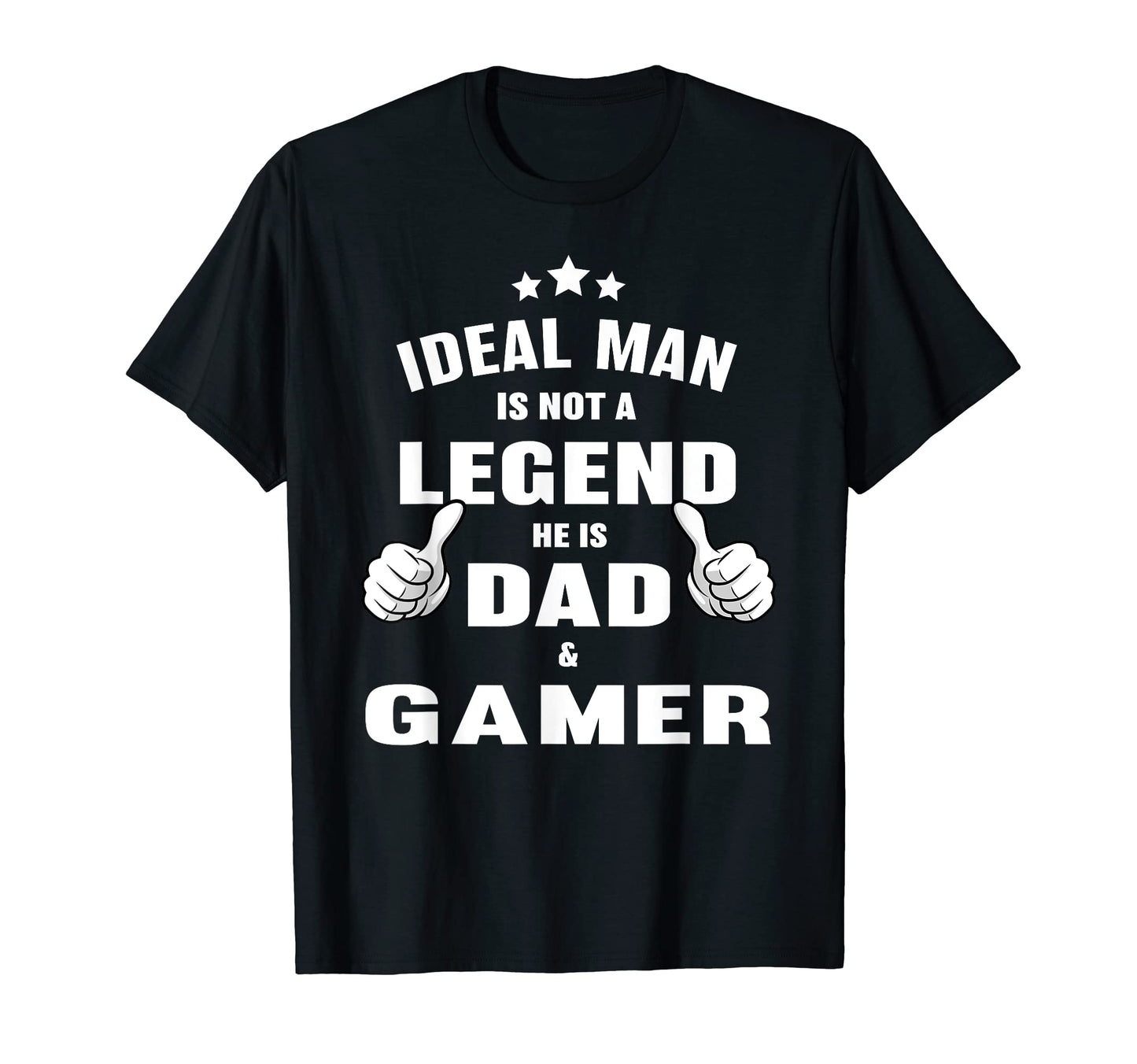 Mens Ideal Is Dad And Gamer Funny T-Shirt - Minimalist Print for Adults - T-Shirt, Sweatshirt, Hoodie
