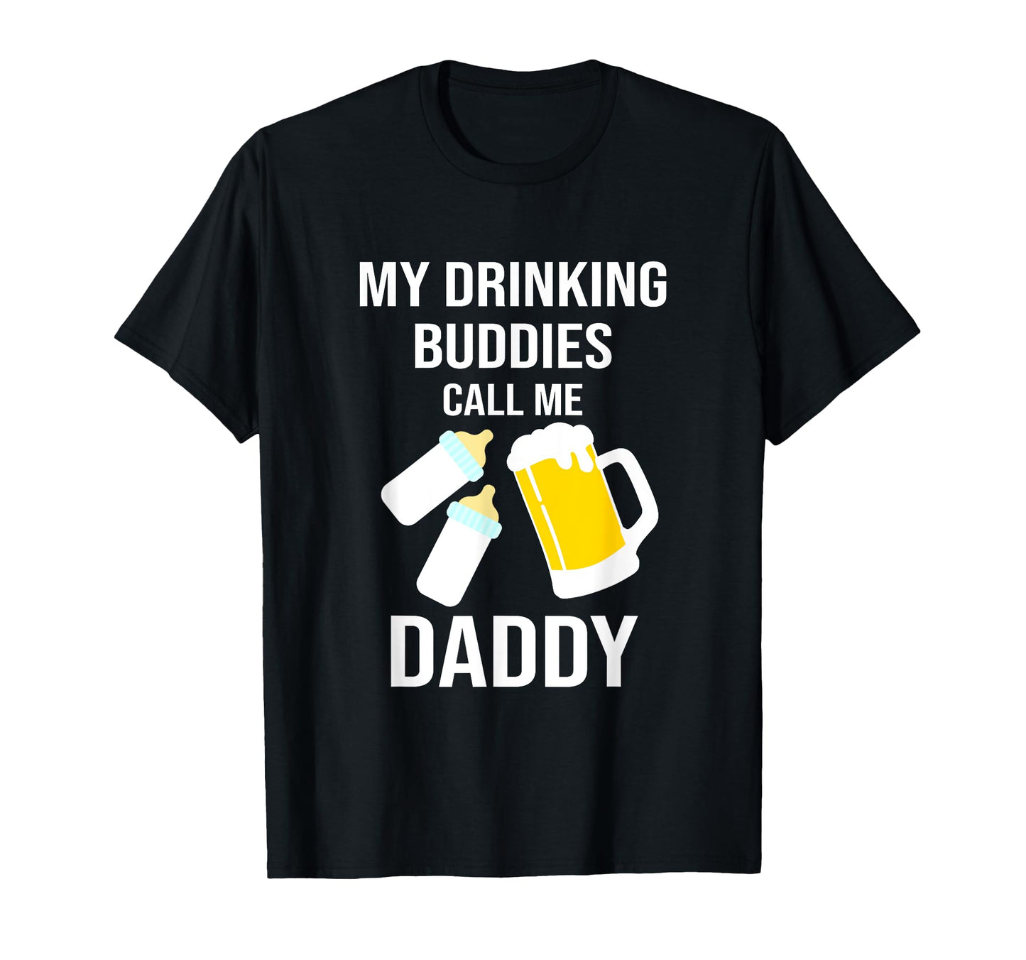 Daddy And Twins Drinking Buddies Dad T-Shirt - Custom Art Print Men Women - T-Shirt, Sweatshirt, Hoodie