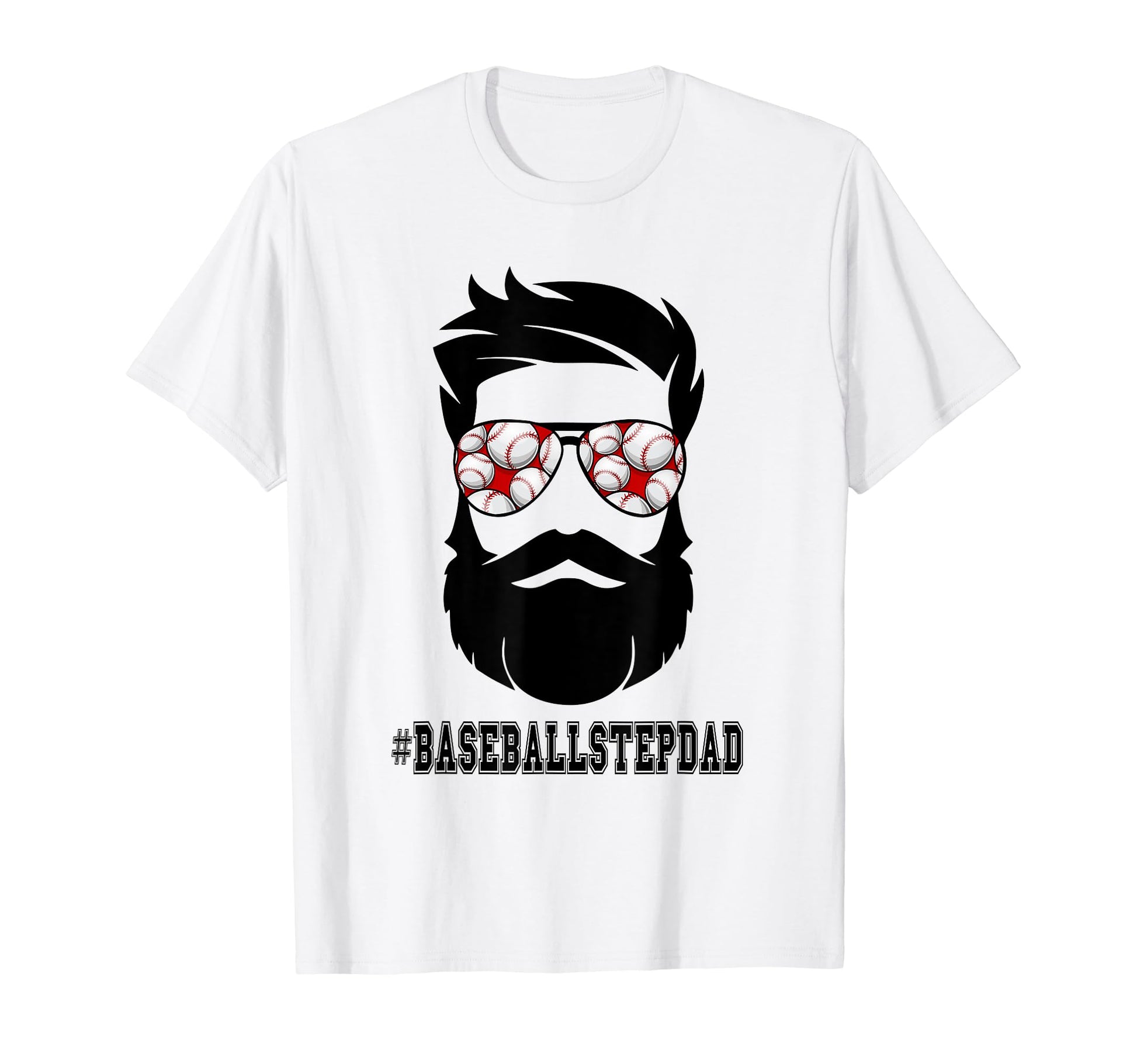 Baseball Stepdad Beard Step Dad Step T-Shirt - Aesthetic Graphic Men Women - T-Shirt, Sweatshirt, Hoodie