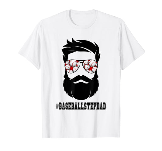 Baseball Stepdad Beard Step Dad Step T-Shirt - Aesthetic Graphic Men Women - T-Shirt, Sweatshirt, Hoodie