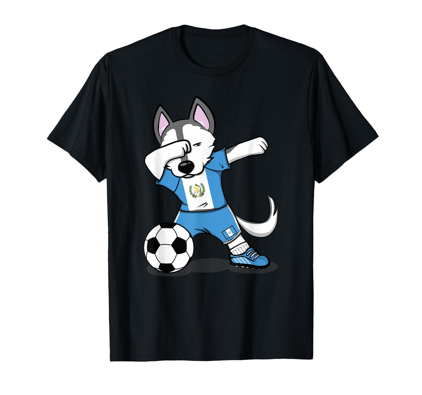 Dabbing Husky Guatemala Soccer Fans T-Shirt - Streetwear Style Men Women - T-Shirt, Sweatshirt, Hoodie