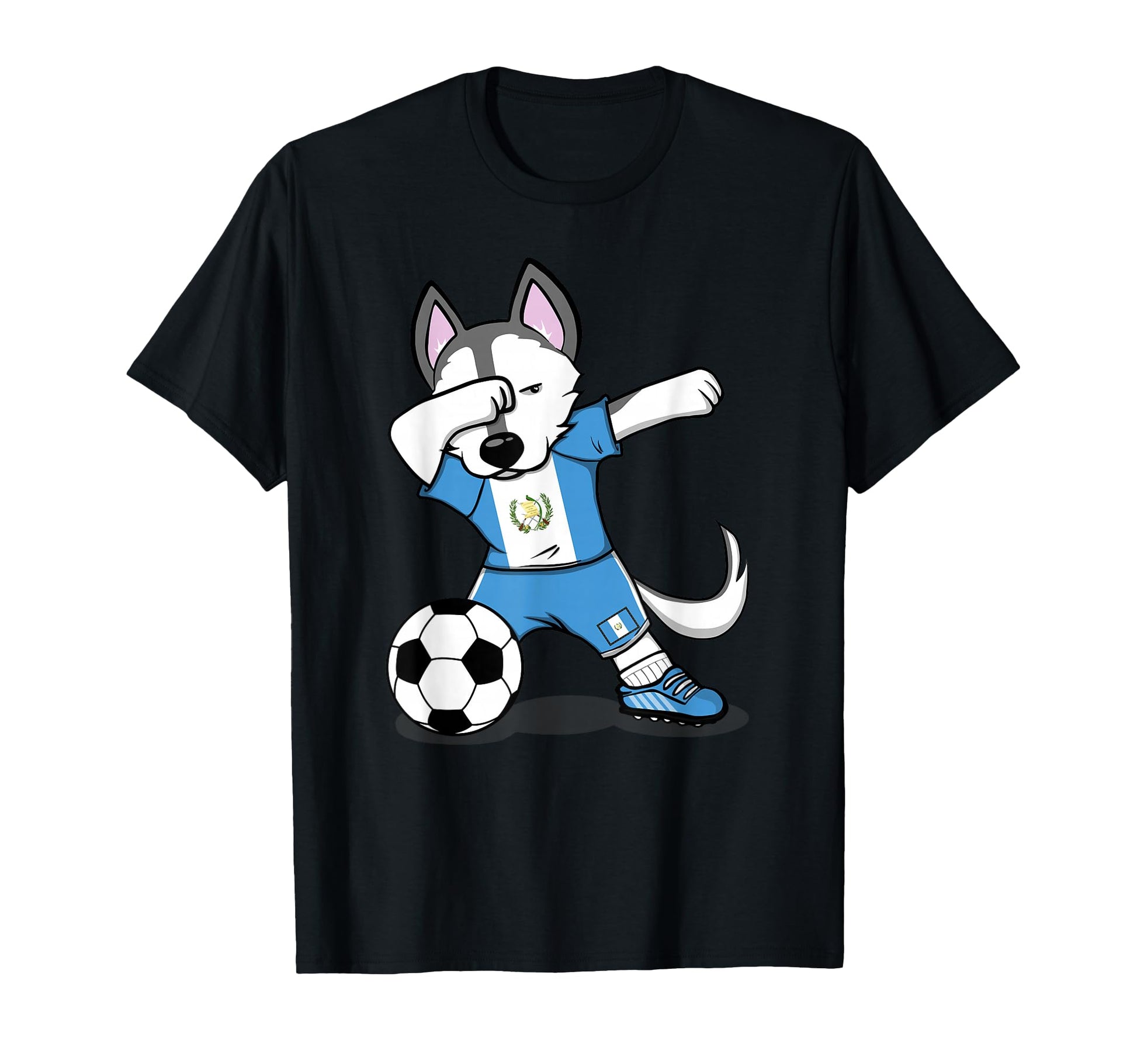 Dabbing Husky Guatemala Soccer Fans T-Shirt - Streetwear Style Men Women - T-Shirt, Sweatshirt, Hoodie