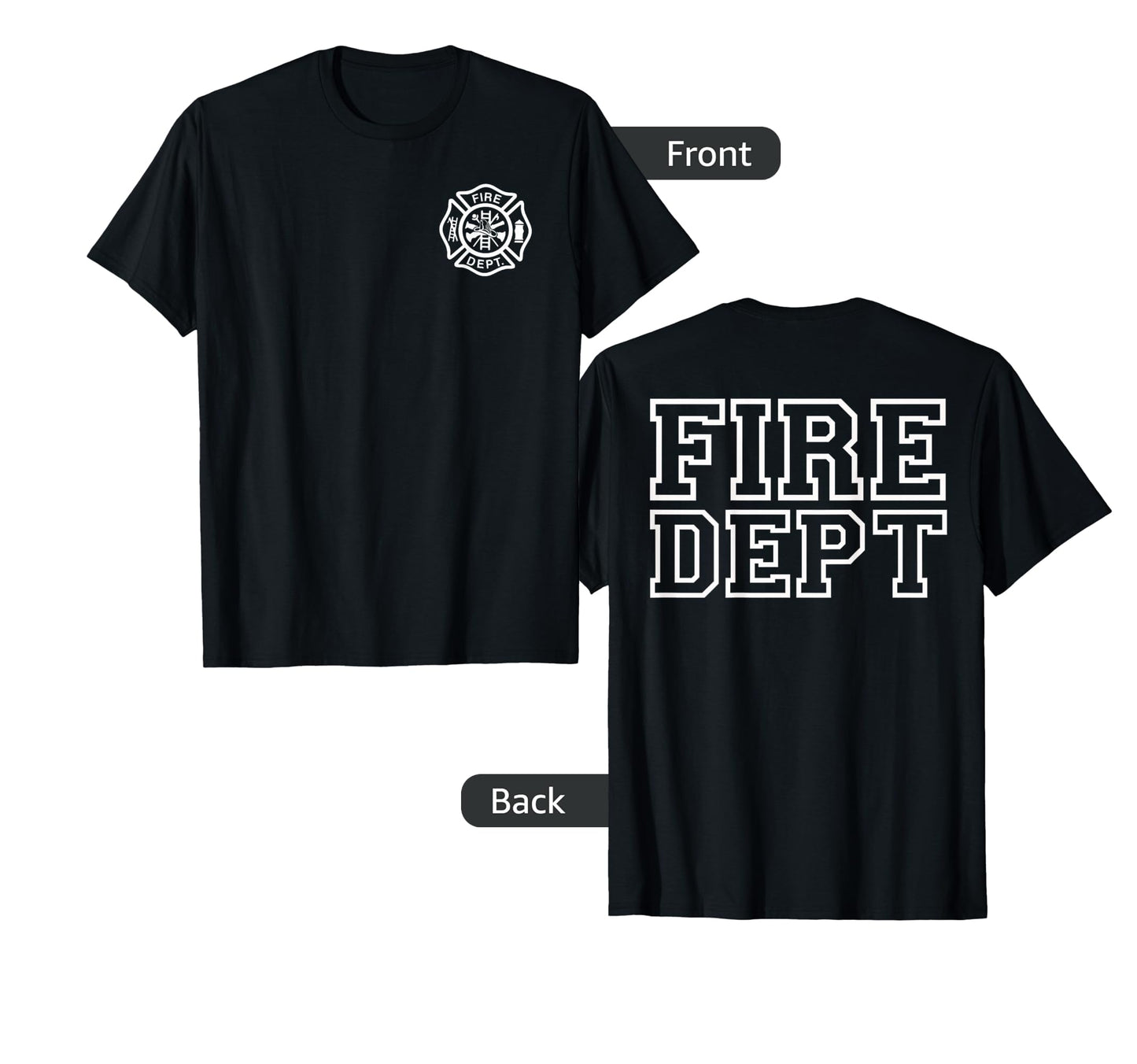Fire Department Logo Uniform T-Shirt - Fun Novelty Design Men Women - T-Shirt, Sweatshirt, Hoodie