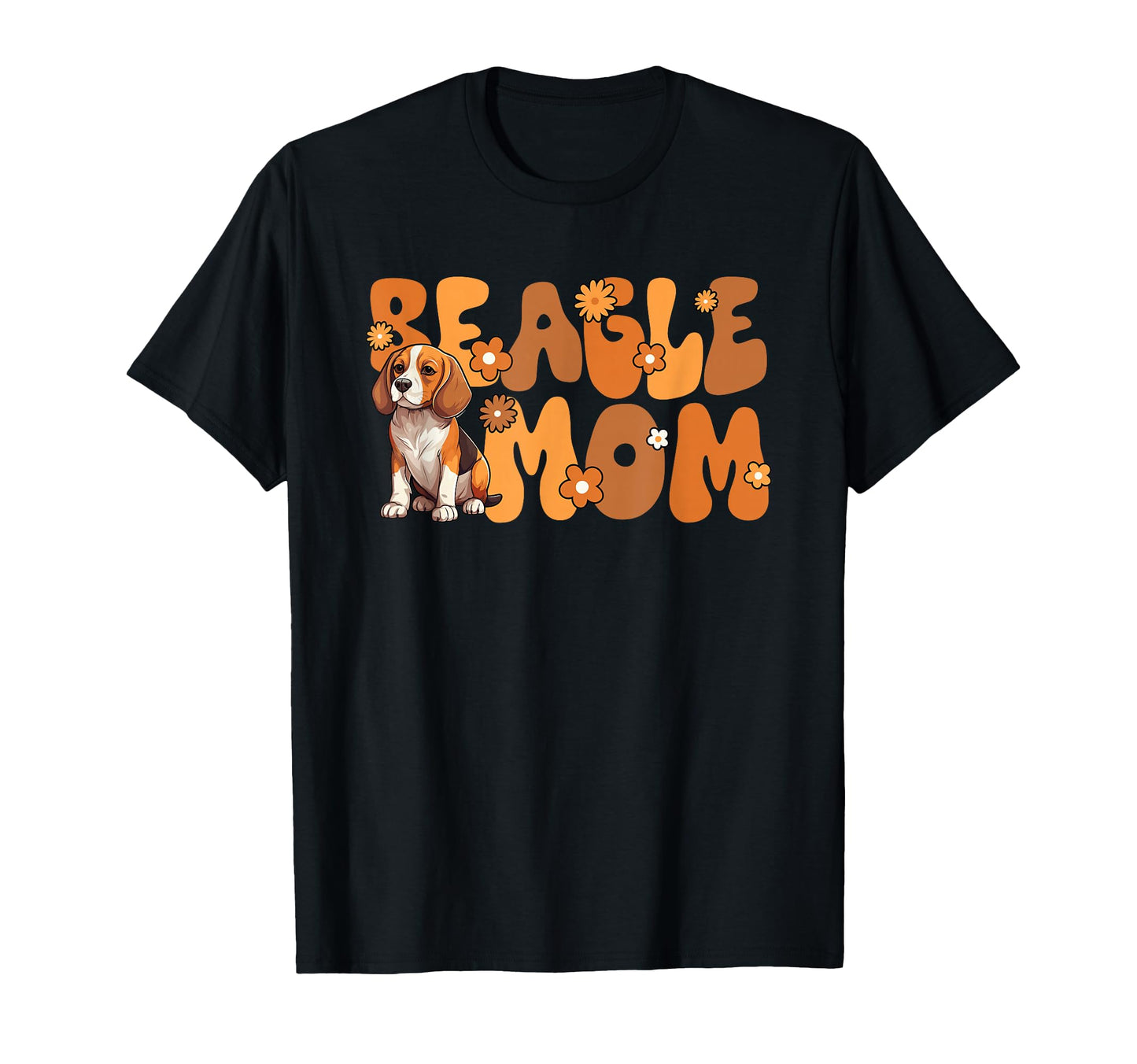 Beagle Groovy Worlds Best Beagle Mom T-Shirt - Minimalist Print Unisex - T-Shirt, Sweatshirt, Hoodie