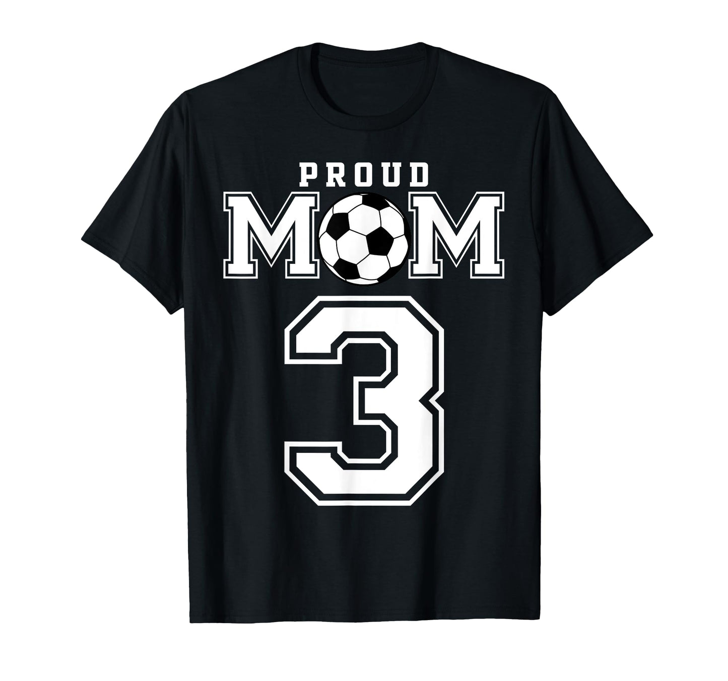 Number 3 Custom Proud Soccer Futbol T-Shirt - Novelty Apparel for Adults - T-Shirt, Sweatshirt, Hoodie