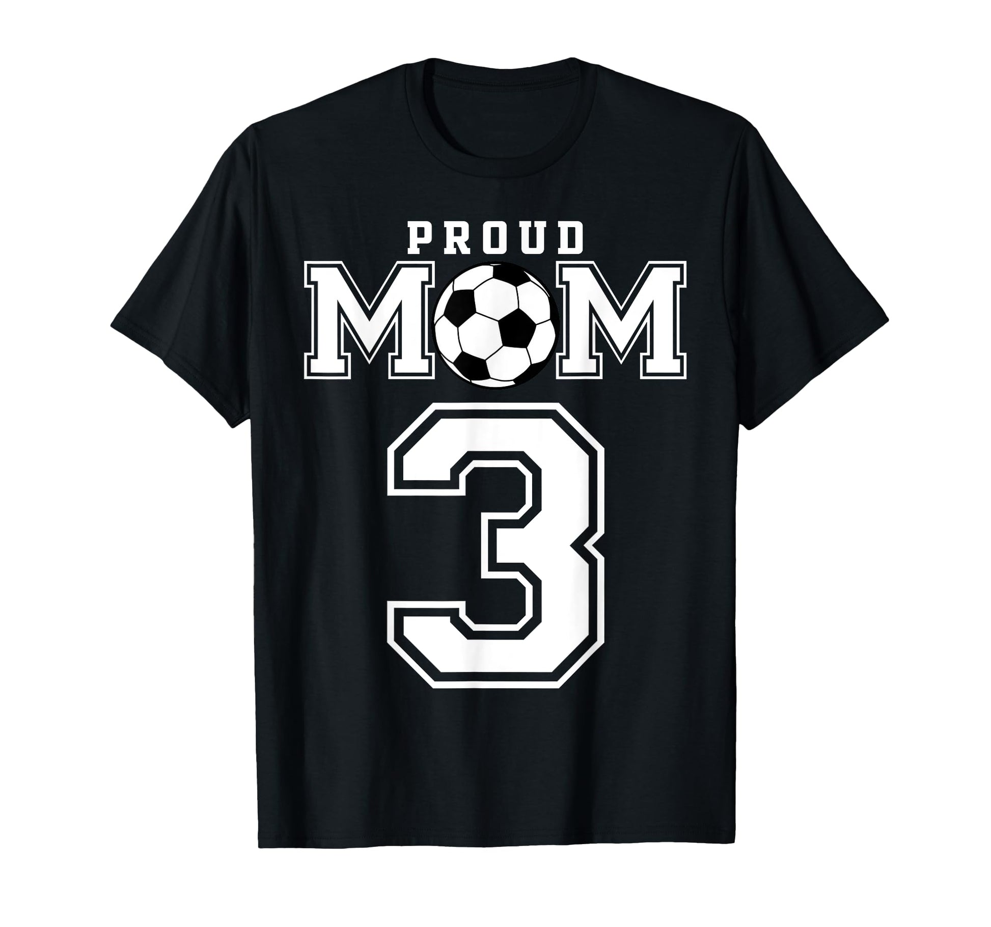 Number 3 Custom Proud Soccer Futbol T-Shirt - Novelty Apparel for Adults - T-Shirt, Sweatshirt, Hoodie
