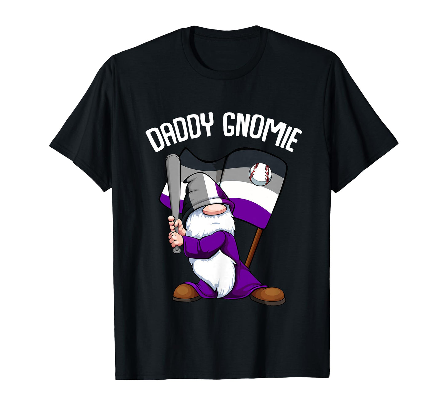 Asexual Baseball Daddy Gnome Lgbt Q T-Shirt - Unique Graphic for Adults - T-Shirt, Sweatshirt, Hoodie