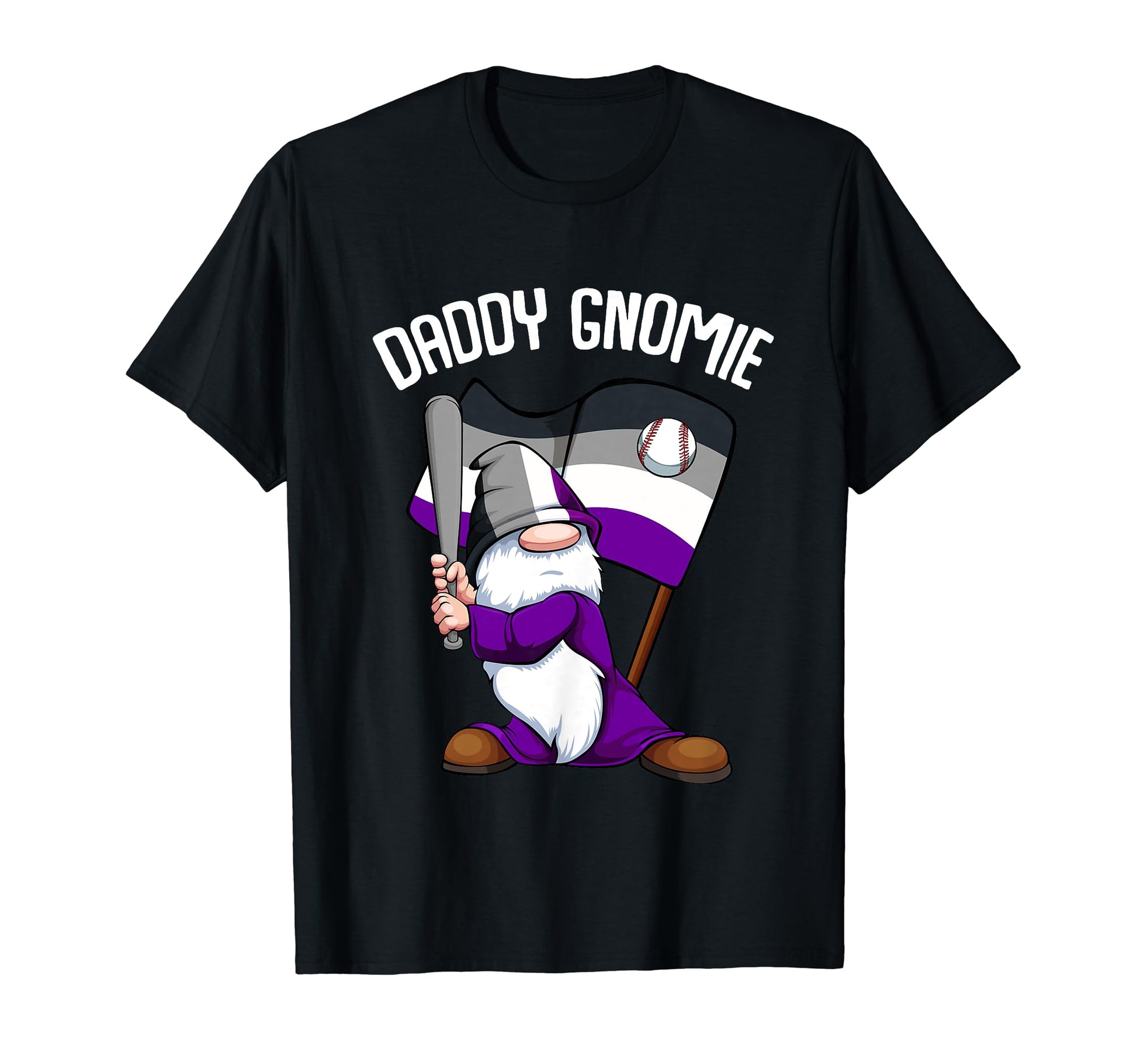 Asexual Baseball Daddy Gnome Lgbt Q T-Shirt - Unique Graphic for Adults - T-Shirt, Sweatshirt, Hoodie