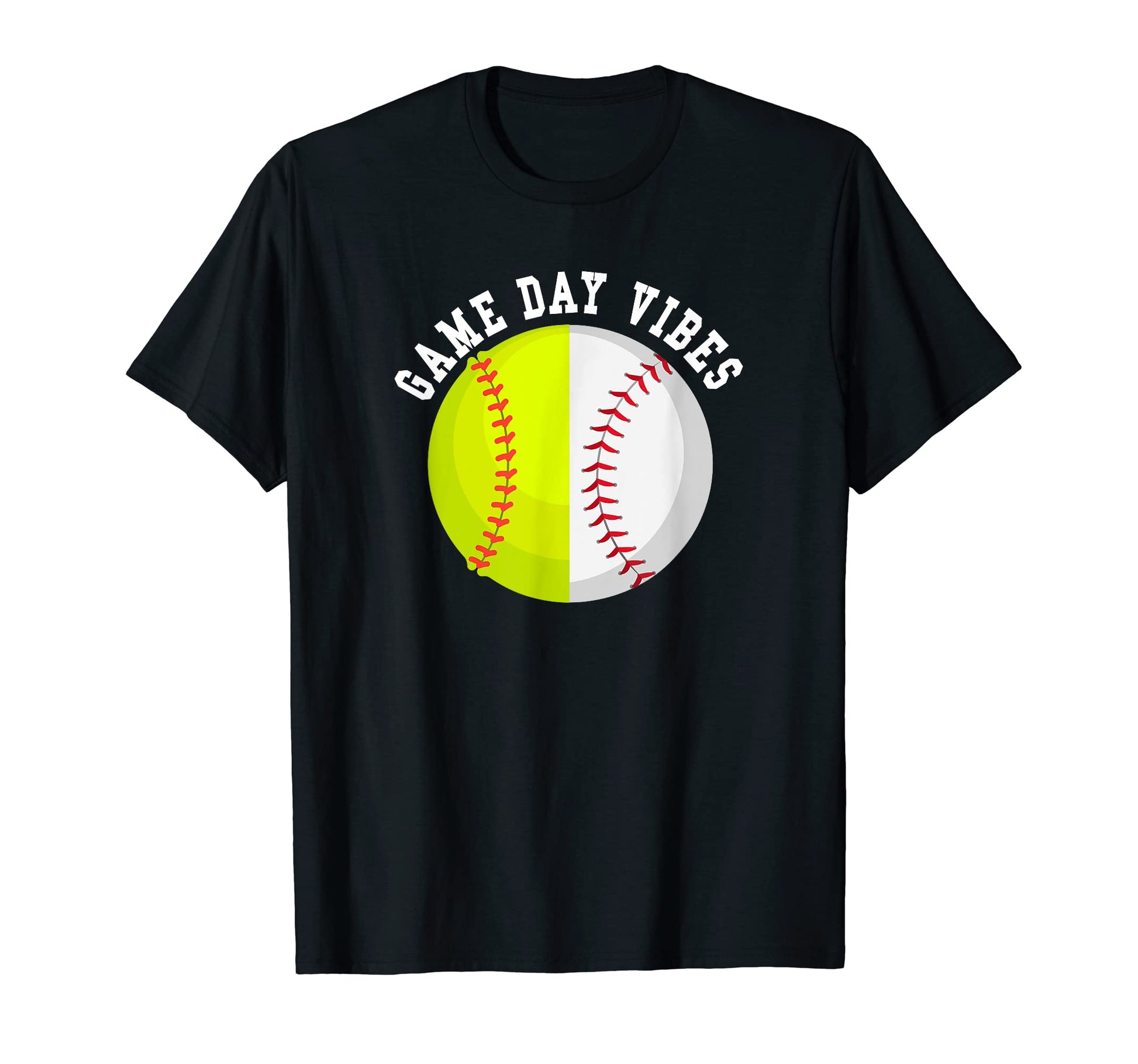 Mens Game Day Vibes Softball Baseball Dad T-Shirt - Novelty Apparel Unisex - T-Shirt, Sweatshirt, Hoodie