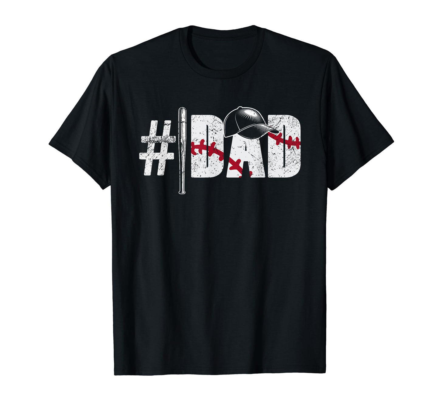 Mens Number One Baseball Dad T-Shirt - Casual Everyday Wear for Adults - T-Shirt, Sweatshirt, Hoodie