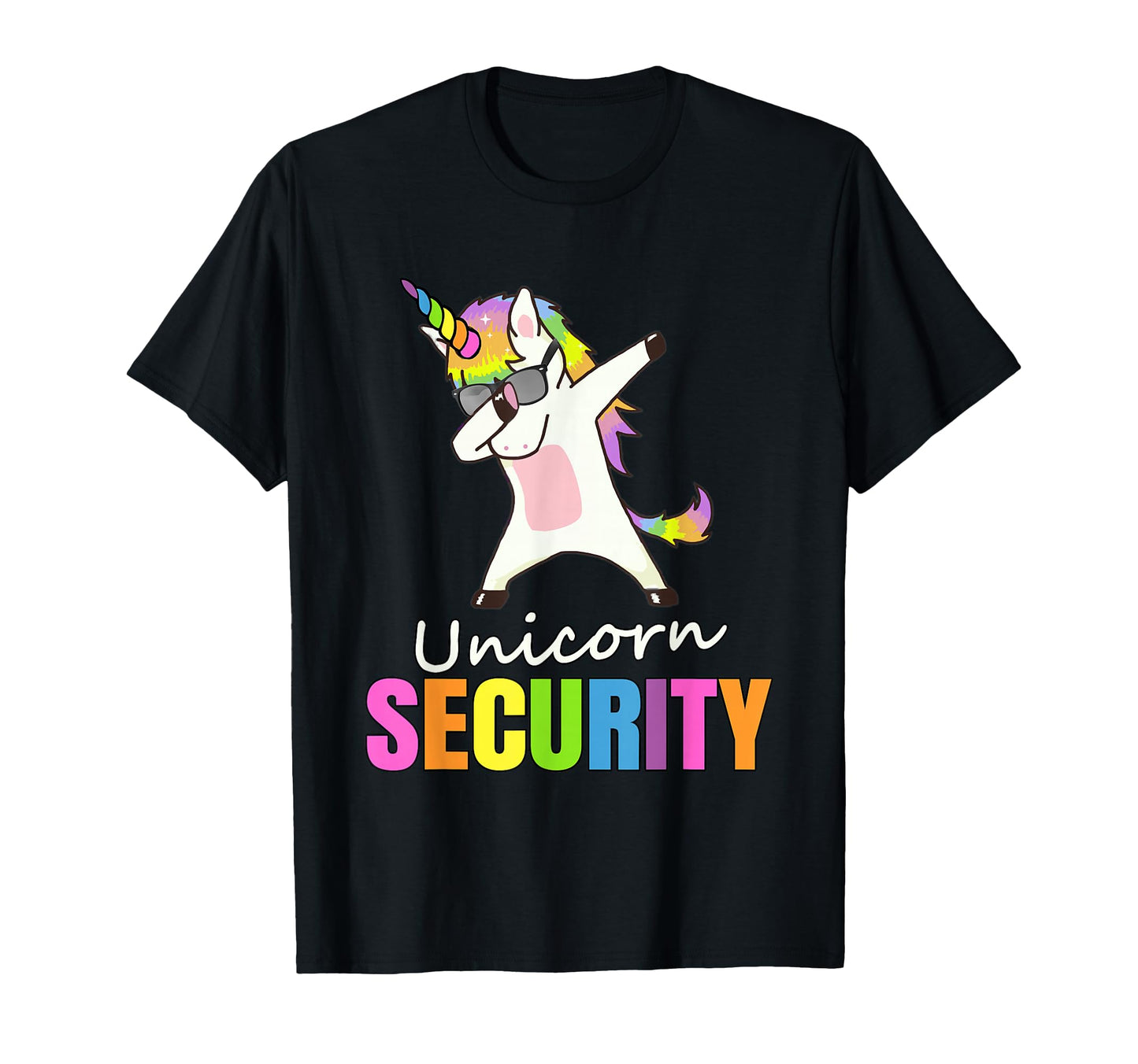 Unicorn Security Brightway Art T-Shirt - Unique Graphic for Adults - T-Shirt, Sweatshirt, Hoodie