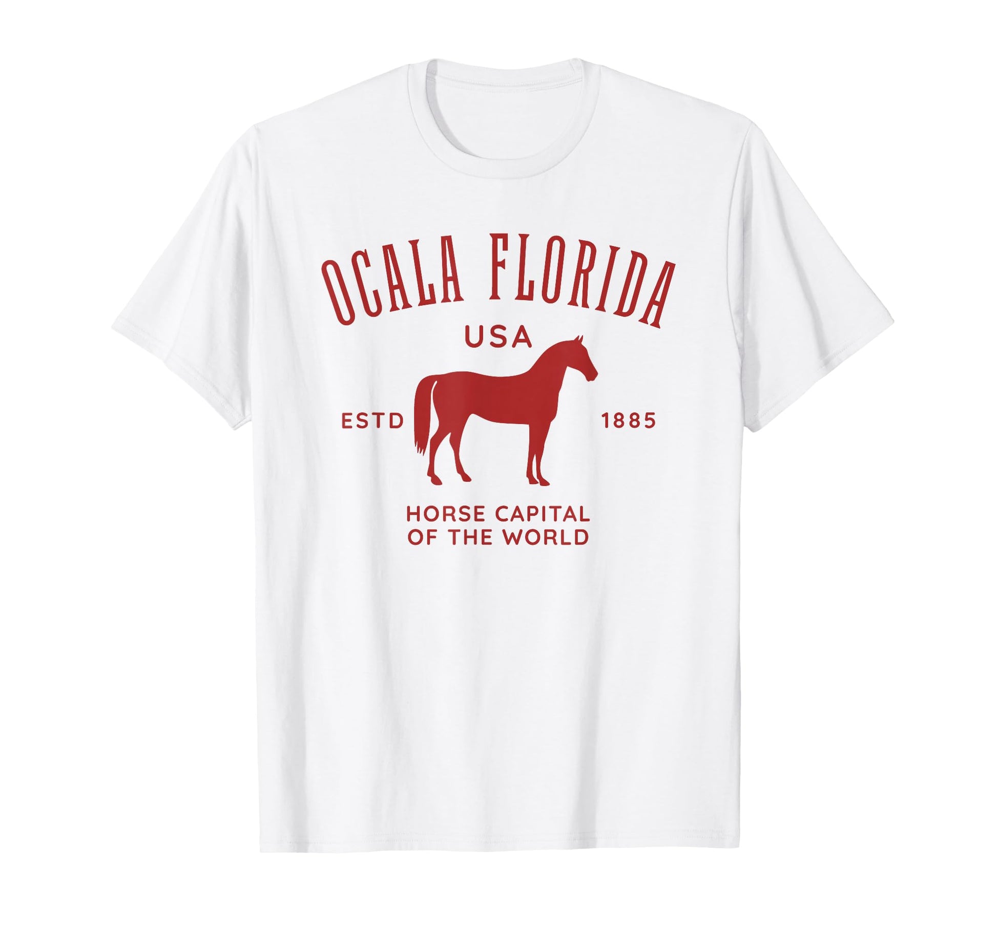Ocala Florida Usa Horse Capital T-Shirt - Custom Art Print Unisex - T-Shirt, Sweatshirt, Hoodie