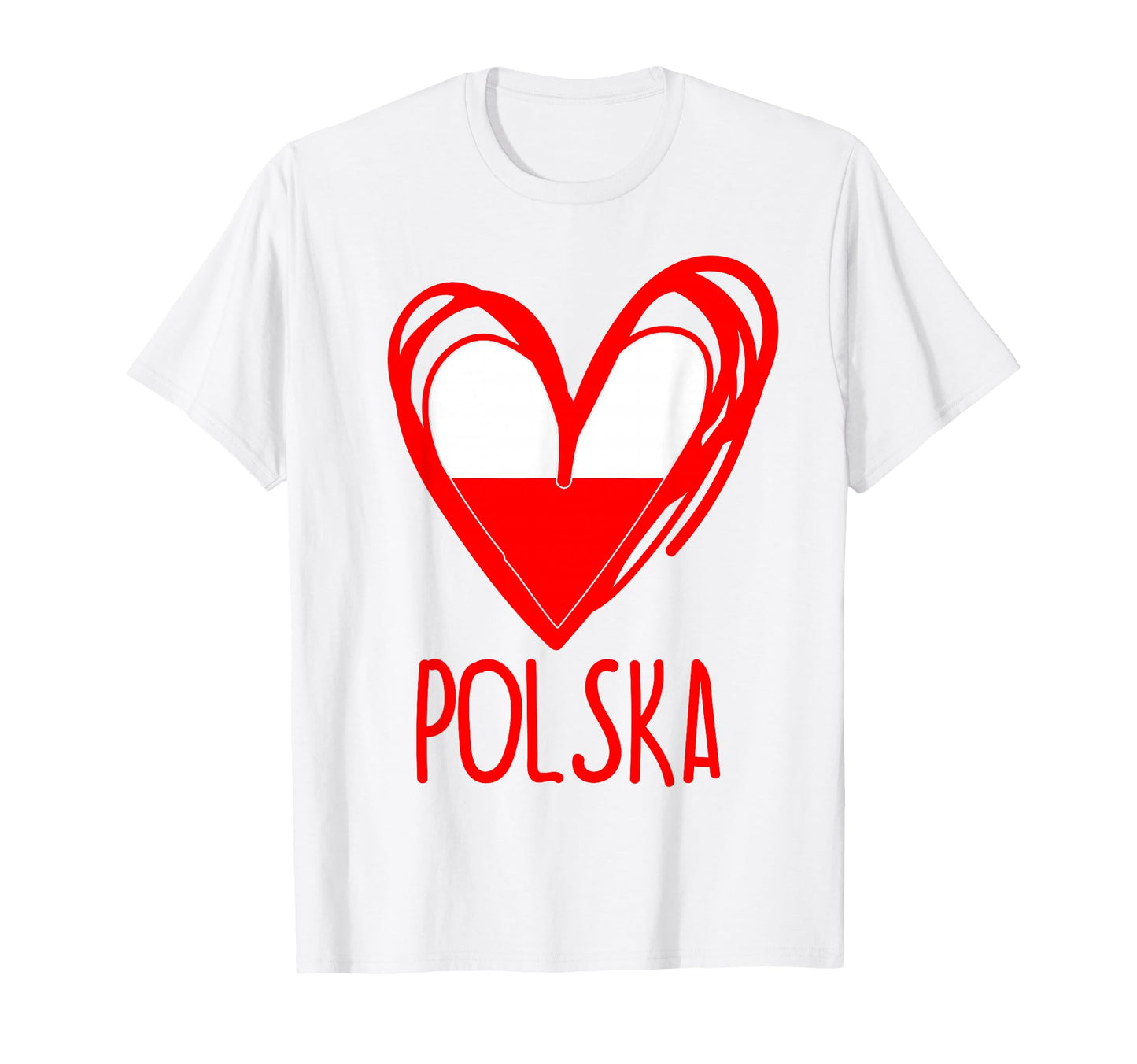 Polish Heart Polska Poland Flag T-Shirt - Fun Novelty Design Unisex - T-Shirt, Sweatshirt, Hoodie