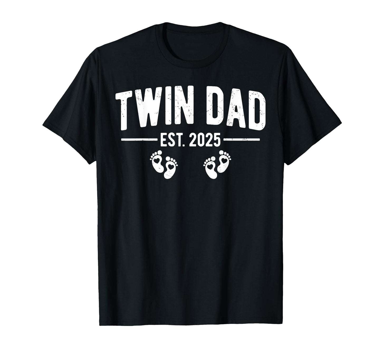 Mens Twin Dad Est 2025 Father T-Shirt - Fun Novelty Design for Adults - T-Shirt, Sweatshirt, Hoodie