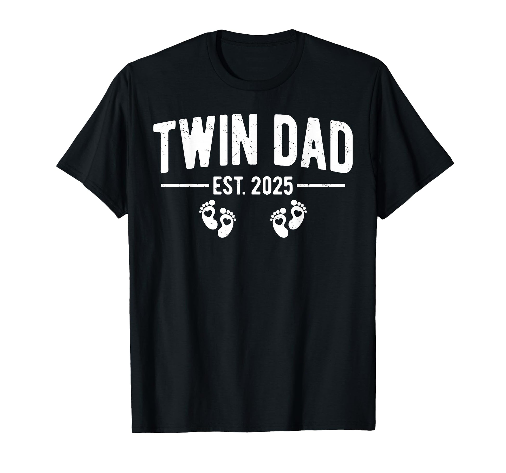 Mens Twin Dad Est 2025 Father T-Shirt - Fun Novelty Design for Adults - T-Shirt, Sweatshirt, Hoodie