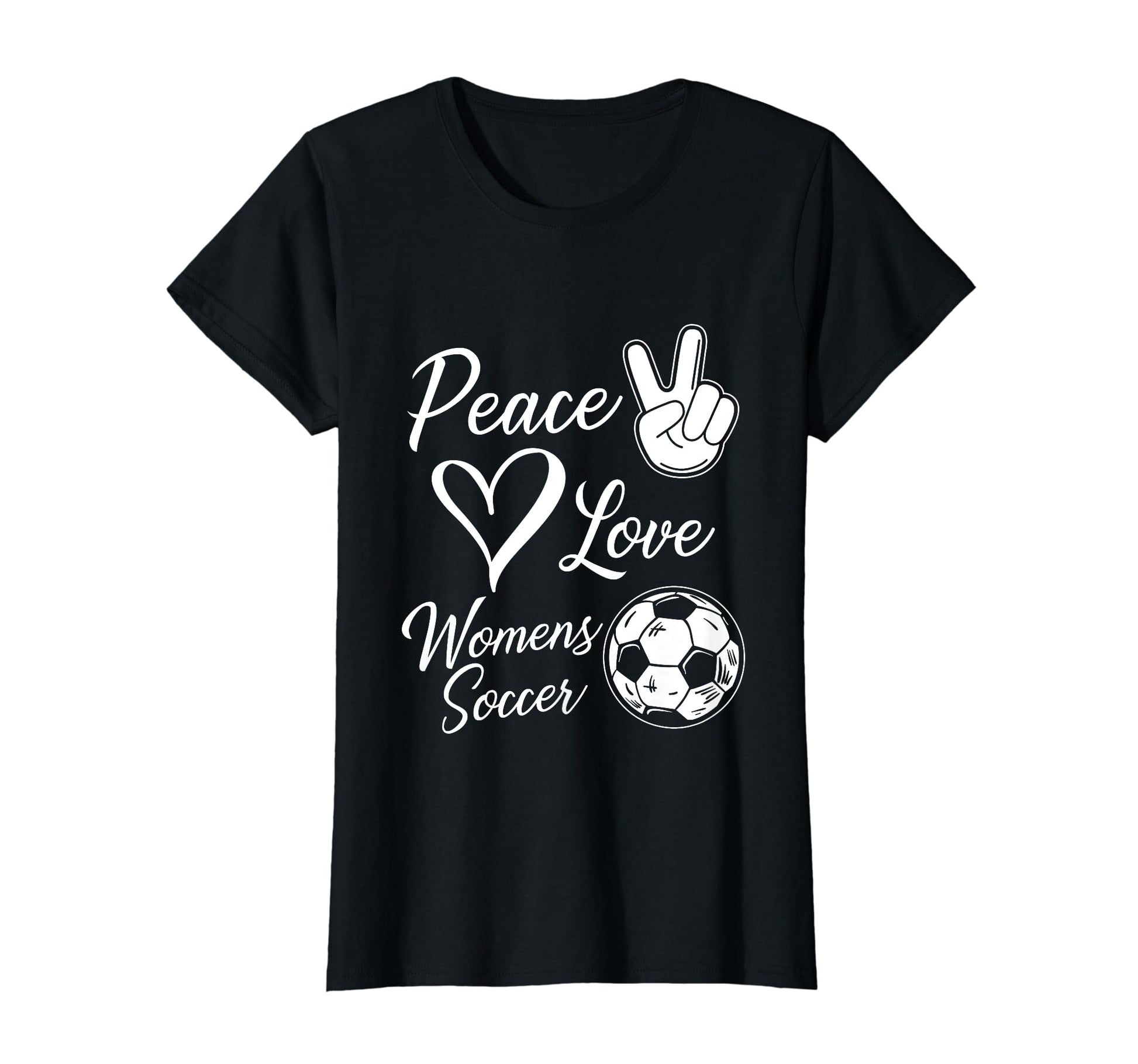 Funny Peace Love Soccer Soccer Player T-Shirt - Custom Art Print Men Women - T-Shirt, Sweatshirt, Hoodie