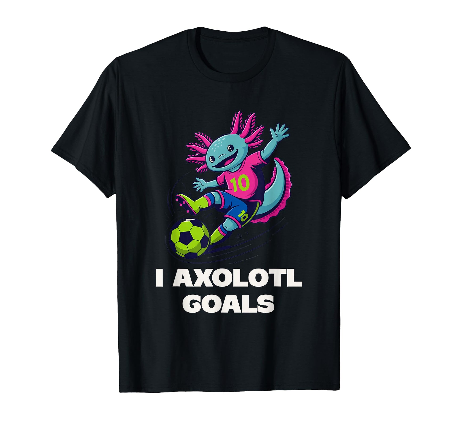 Soccer Mom Axolotl Funny Sports Pun T-Shirt - Minimalist Print Unisex - T-Shirt, Sweatshirt, Hoodie