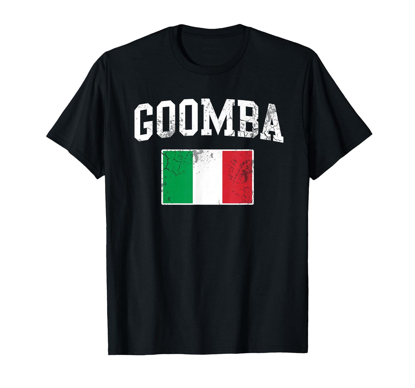 Goomba Italian Flag Italia Distressed T-Shirt - Trendy Graphic Unisex - T-Shirt, Sweatshirt, Hoodie