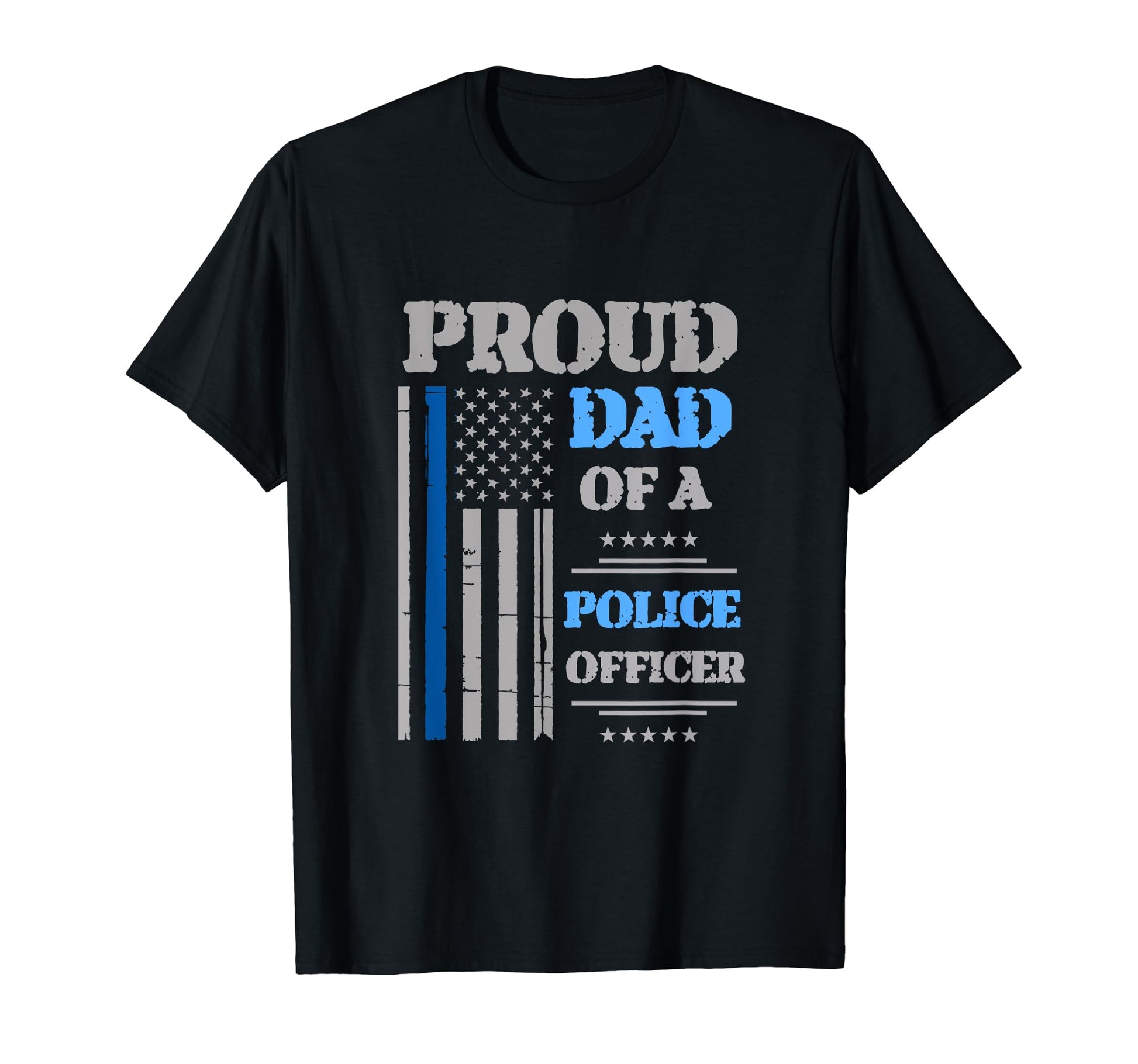 Proud Dad Police Officer Law Enforcement T-Shirt - Custom Art Print Unisex - T-Shirt, Sweatshirt, Hoodie