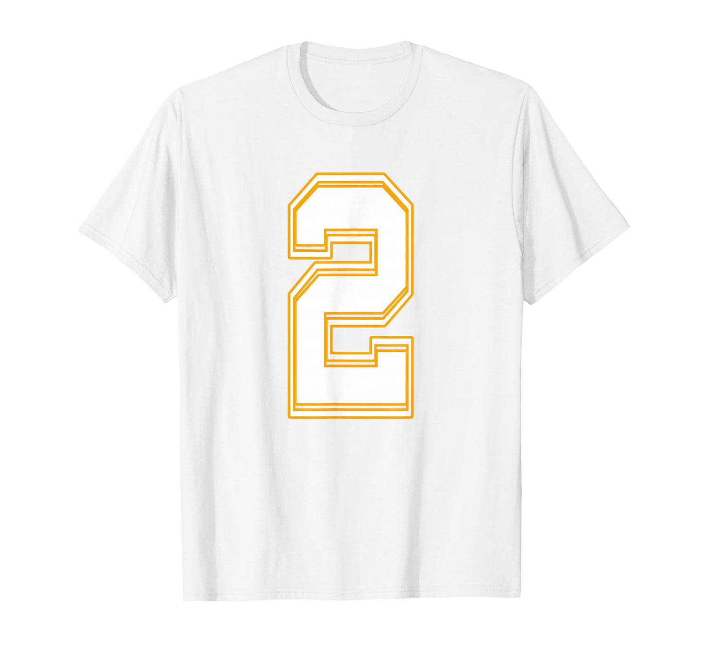 Number 02 Red Yellow White Football T-Shirt - Novelty Apparel Unisex - T-Shirt, Sweatshirt, Hoodie