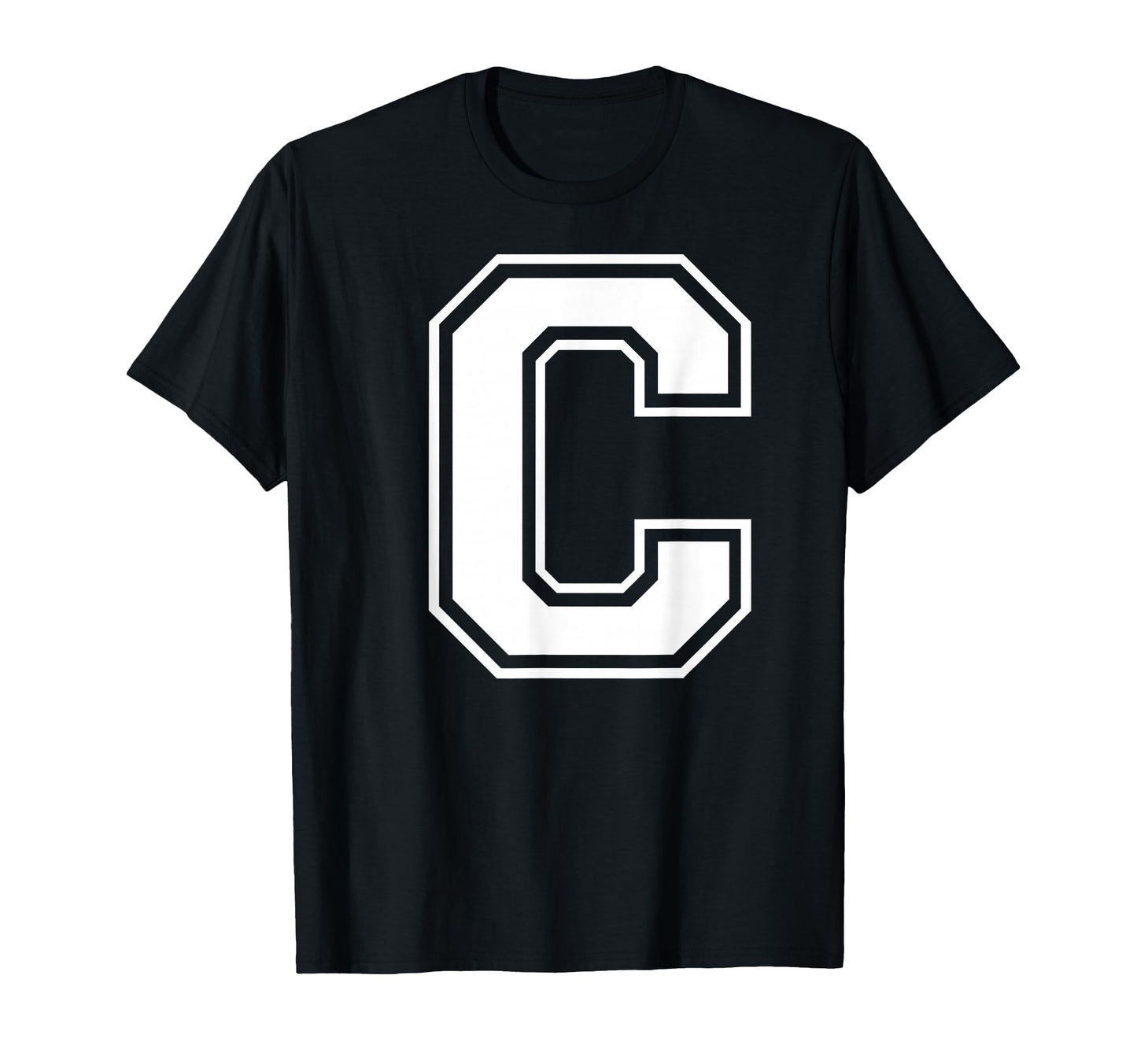 Letter C Capital Alphabet College T-Shirt - Custom Art Print Unisex - T-Shirt, Sweatshirt, Hoodie