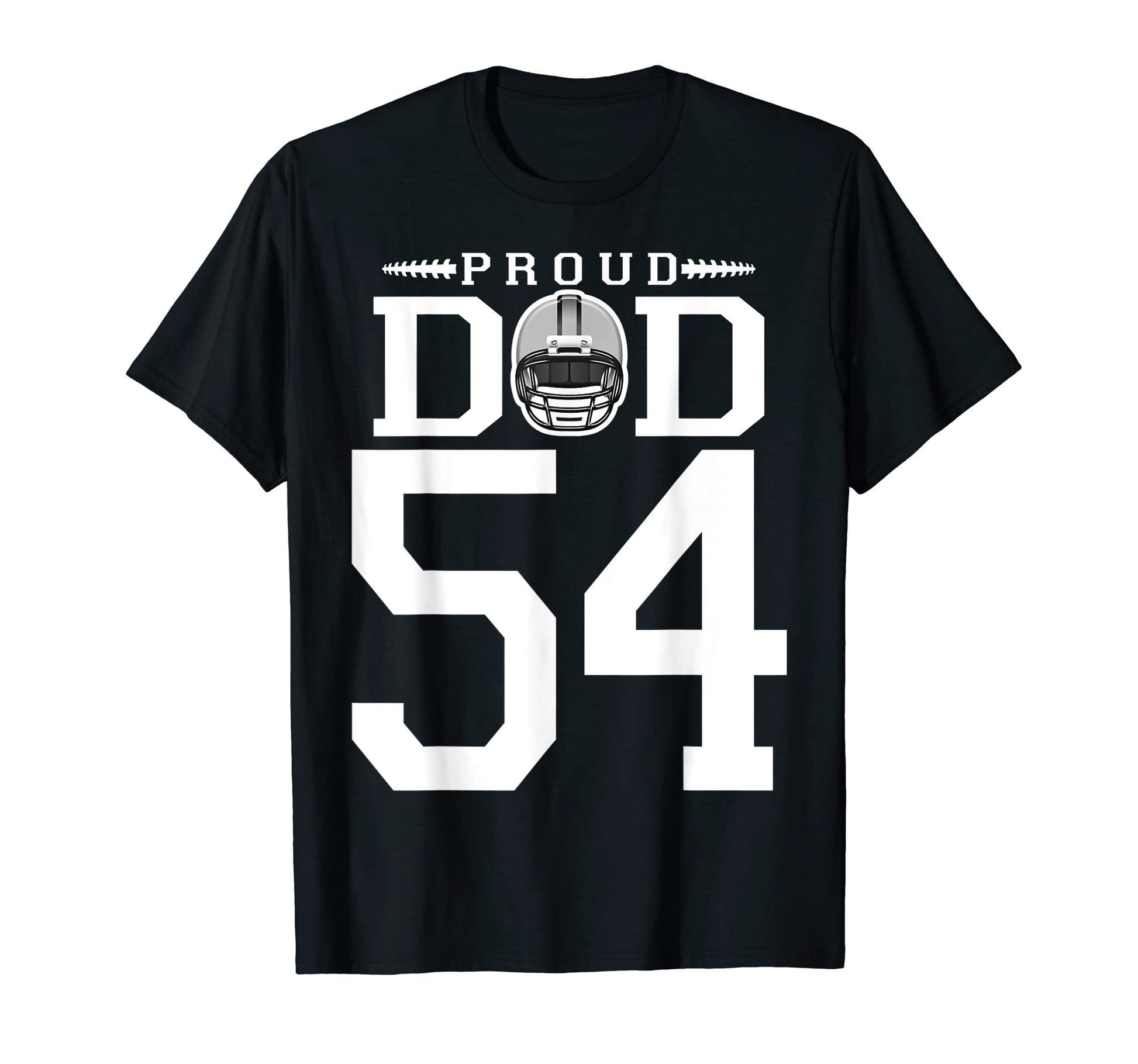 Custom Number 54 Proud Football Dad T-Shirt - Casual Everyday Wear Unisex - T-Shirt, Sweatshirt, Hoodie