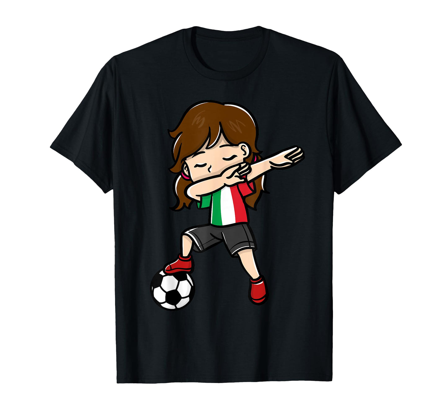 Dabbing Soccer Player Italian Flag T-Shirt - Fun Novelty Design Men Women - T-Shirt, Sweatshirt, Hoodie