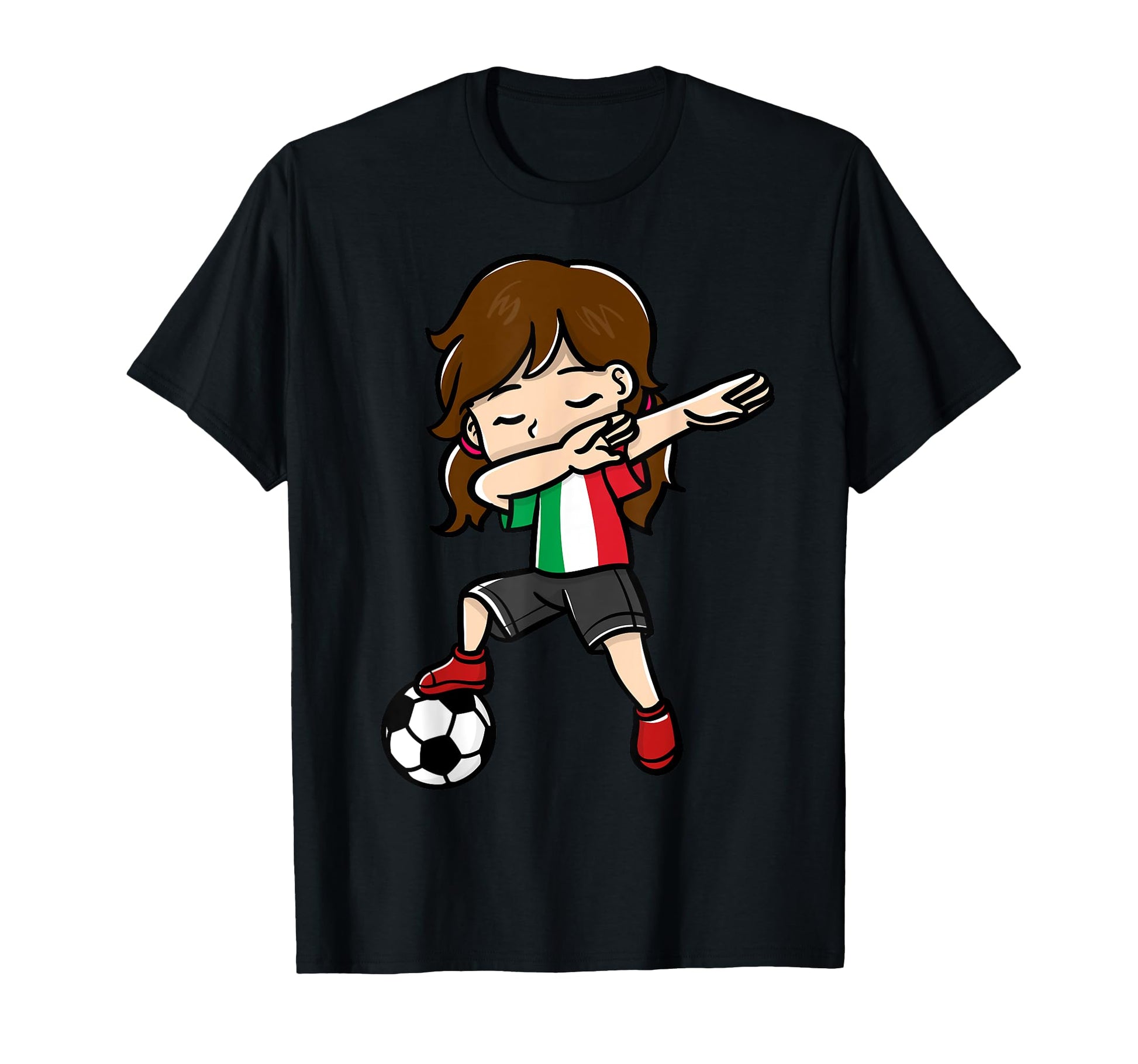 Dabbing Soccer Player Italian Flag T-Shirt - Fun Novelty Design Men Women - T-Shirt, Sweatshirt, Hoodie