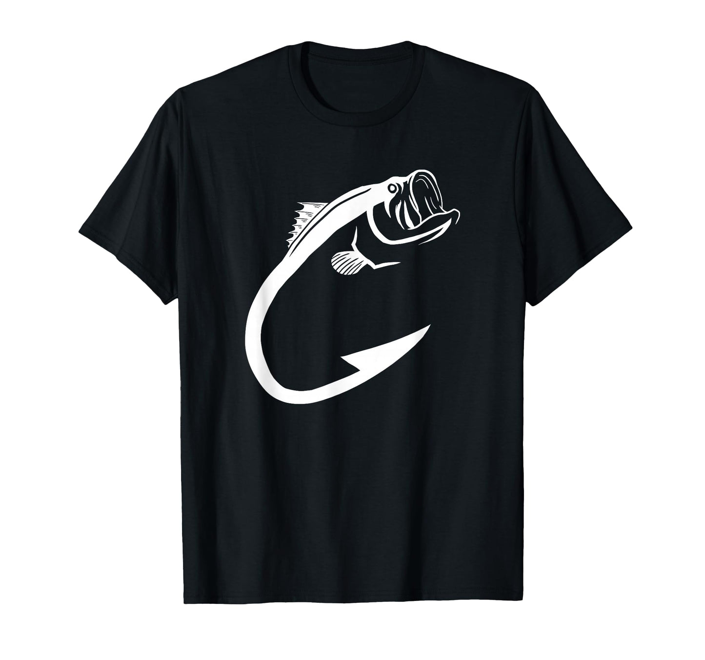 Fish Hook Minimal Art Fishing Lover Art T-Shirt - Custom Art Print Unisex - T-Shirt, Sweatshirt, Hoodie