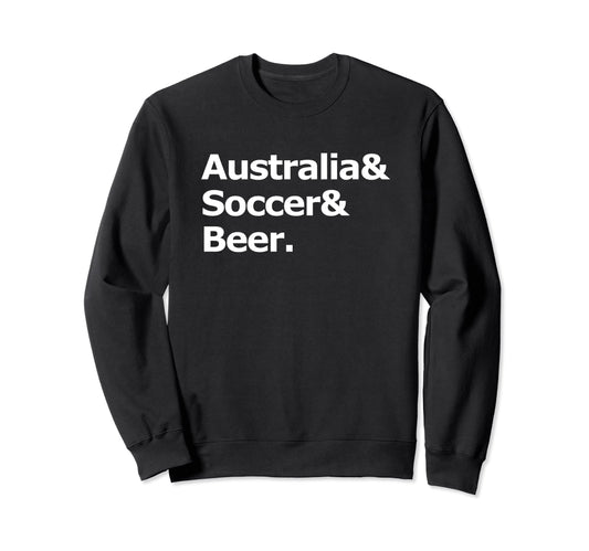 Australia Soccer Beer Football Sweatshirt - Fun Novelty Design for Adults - T-Shirt, Sweatshirt, Hoodie
