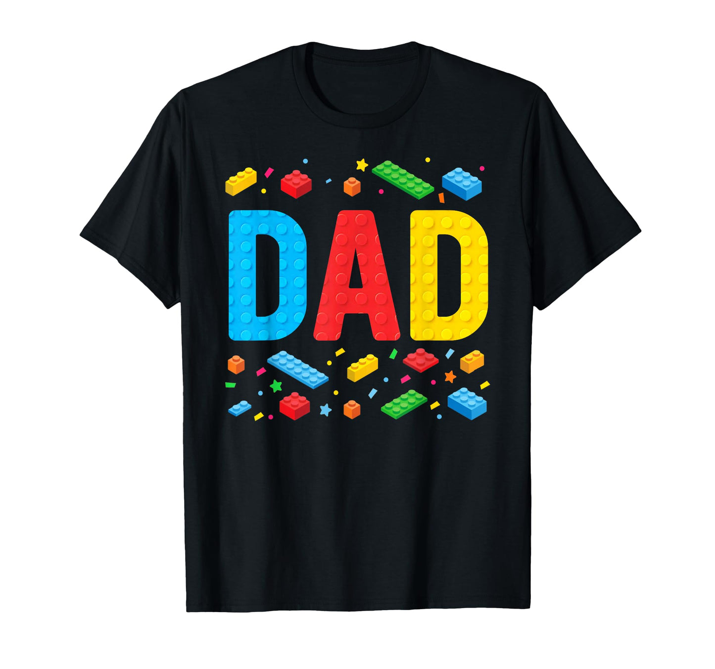 Dad Master Builder Building Bricks T-Shirt - Custom Art Print Men Women - T-Shirt, Sweatshirt, Hoodie