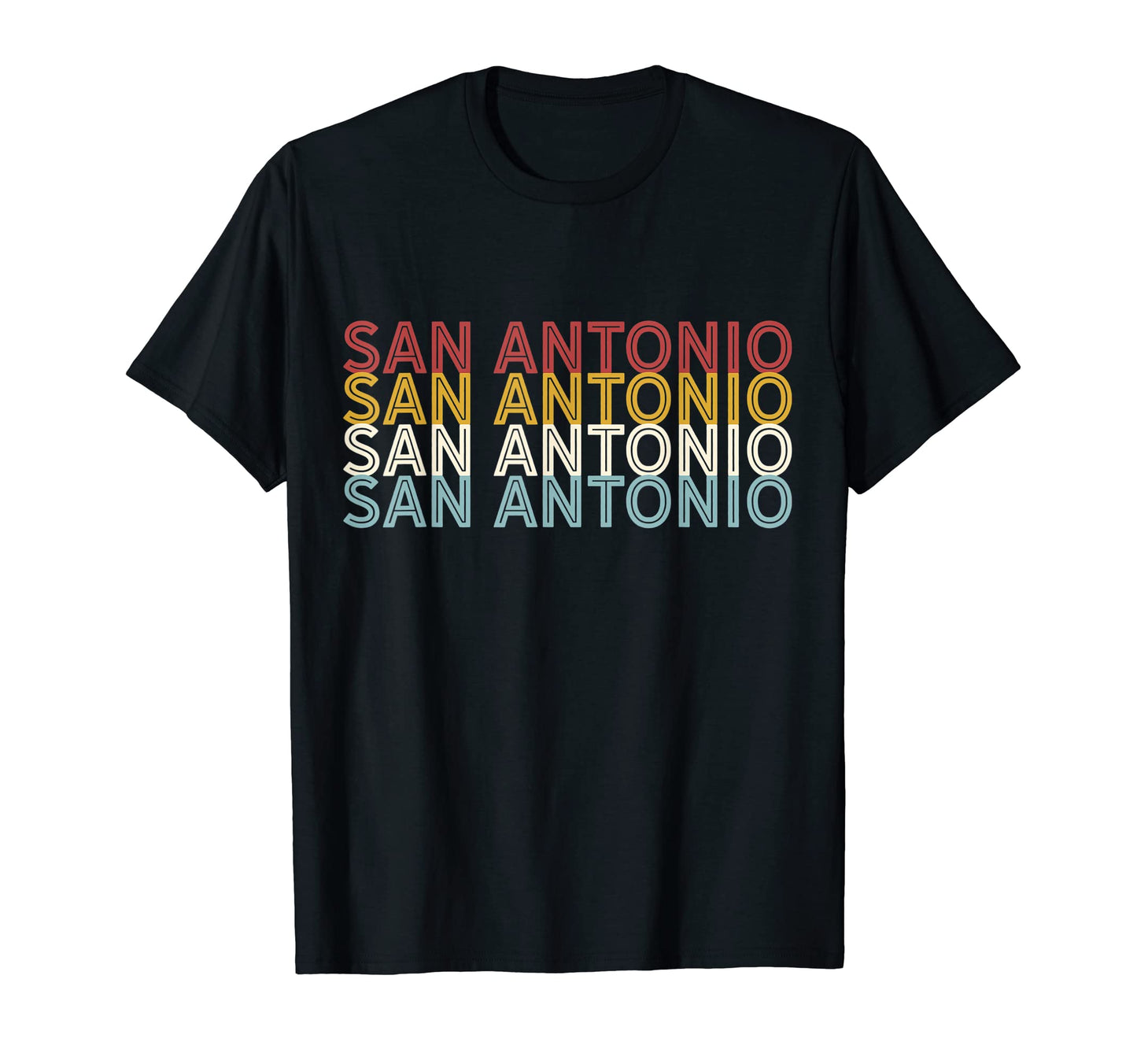 Us American City 70S Usa San Antonio T-Shirt - Custom Art Print Unisex - T-Shirt, Sweatshirt, Hoodie