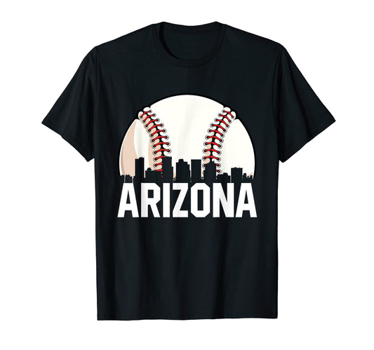 Arizona Cityscape Papa Dad Baseball Lover T-Shirt - Unique Graphic Unisex - T-Shirt, Sweatshirt, Hoodie