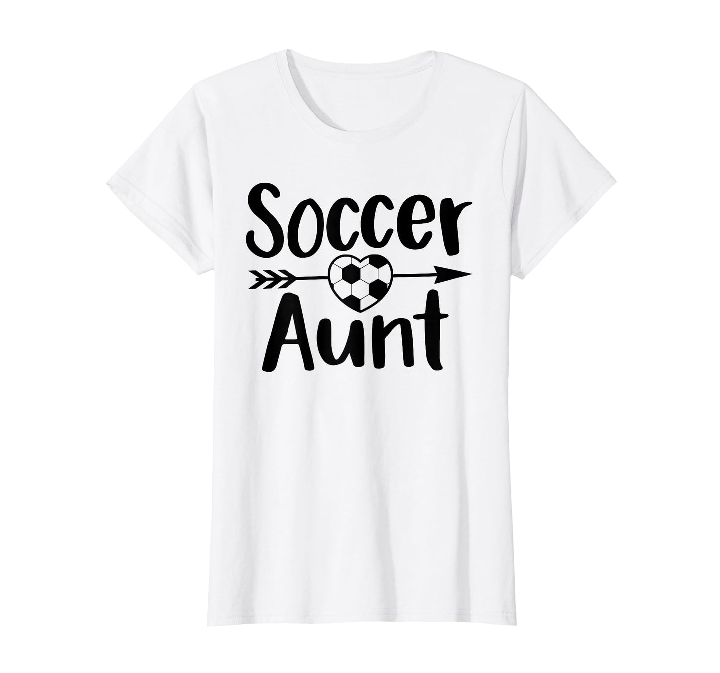 Soccer Aunt Heart Sport Lover Auntie T-Shirt - Custom Art Print for Adults - T-Shirt, Sweatshirt, Hoodie
